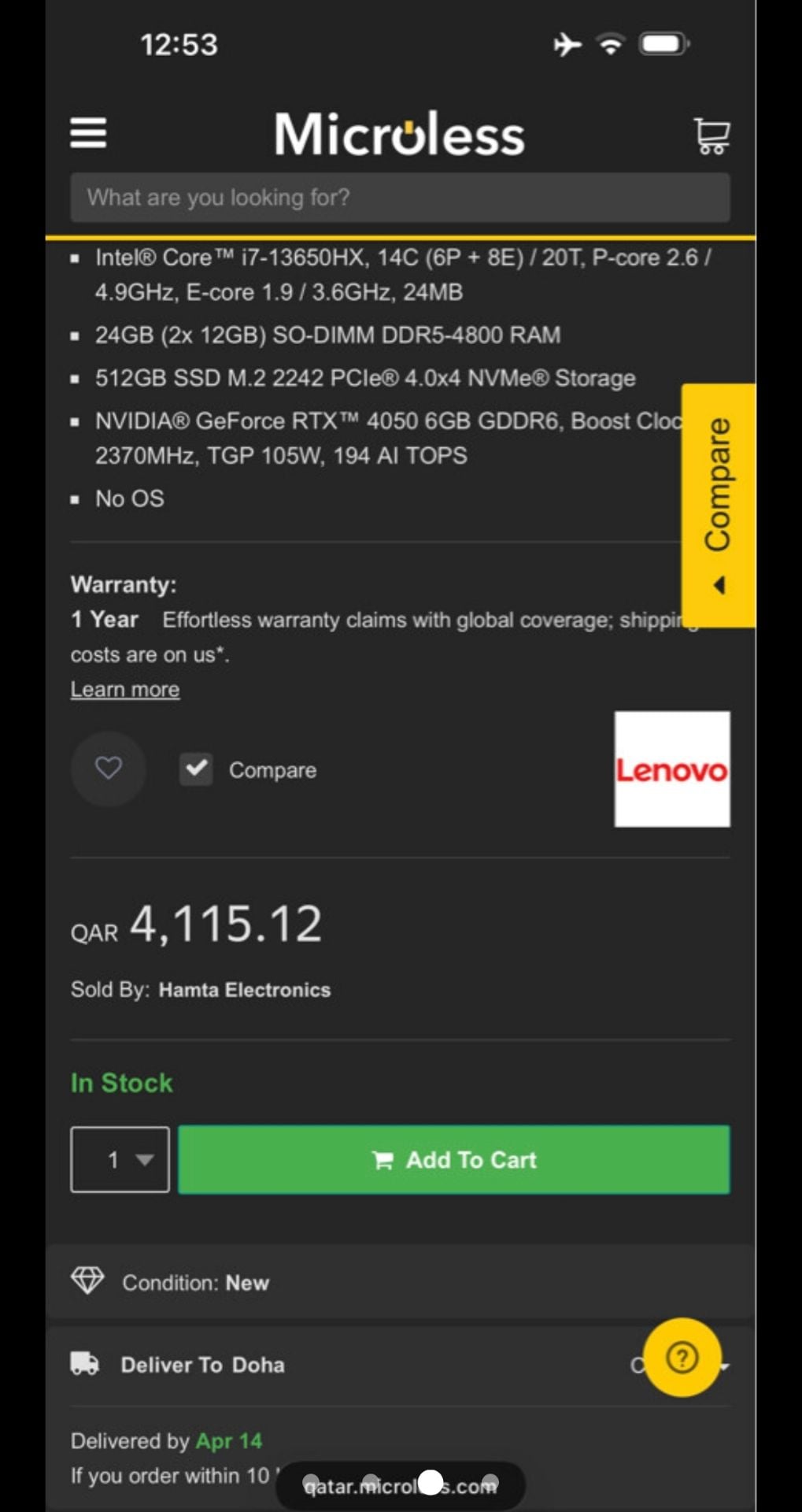  Gaming Laptops Lenovo LOQ 15IRX9 (with free Lenovo bag) - Image 3