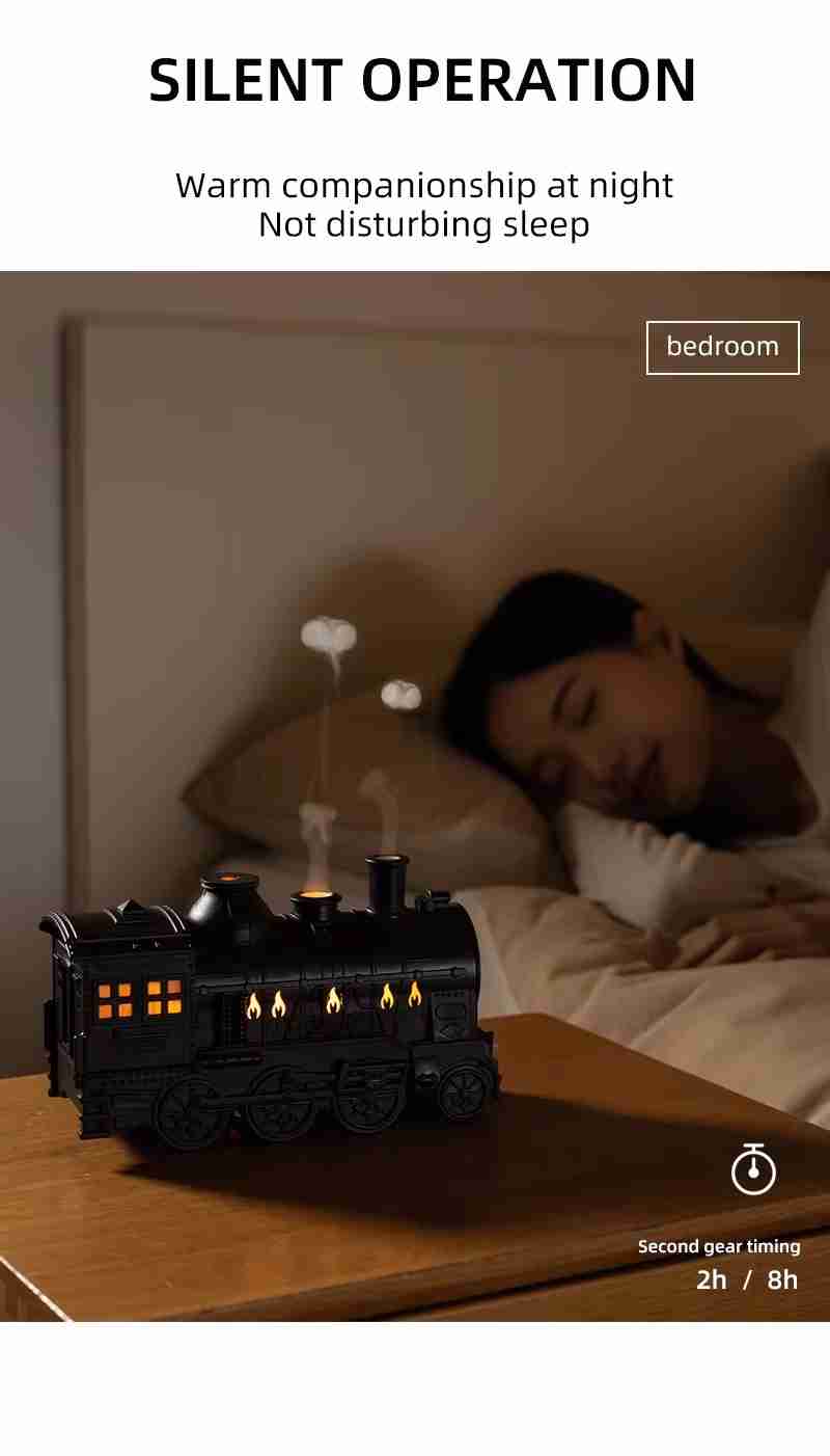Train Aromatherapy Humidifier Oil Diffuser with Jellyfish Spray - Image 6