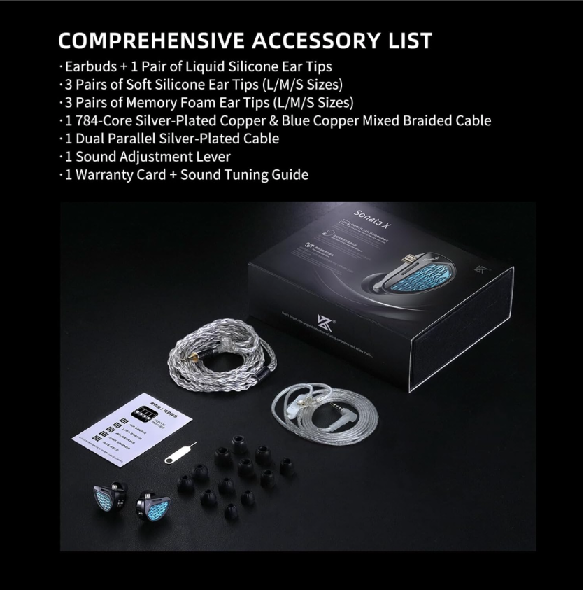 KZ Sonata X Flagship 28 Drivers IEM Earphones - Image 7