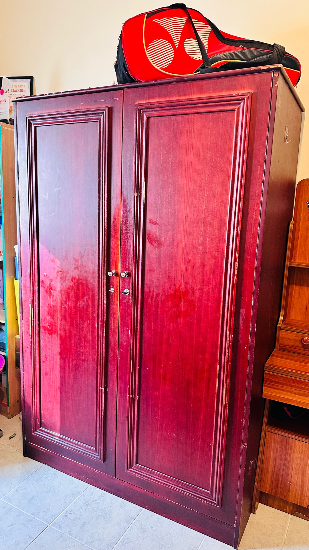 2 Door Wooden Cupboard - Image 3
