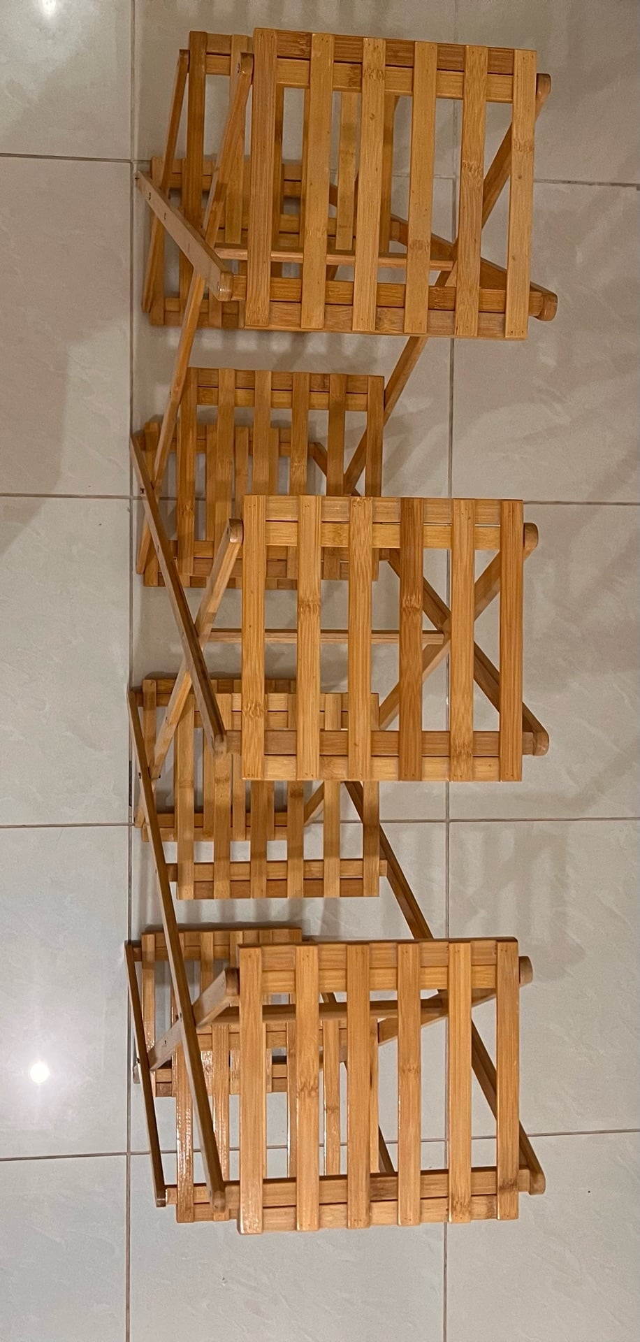 Wooden zig zag plant stand - Image 3