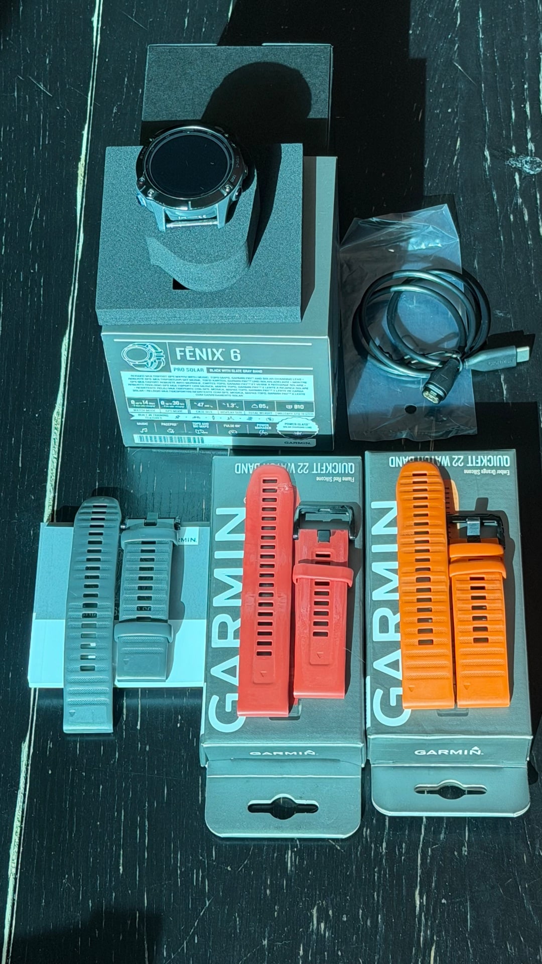 ⌚ Garmin Fenix 6 Pro Solar (Slate Gray Band)   + 2 Original Garmin QuickFit 22 S - Image 6