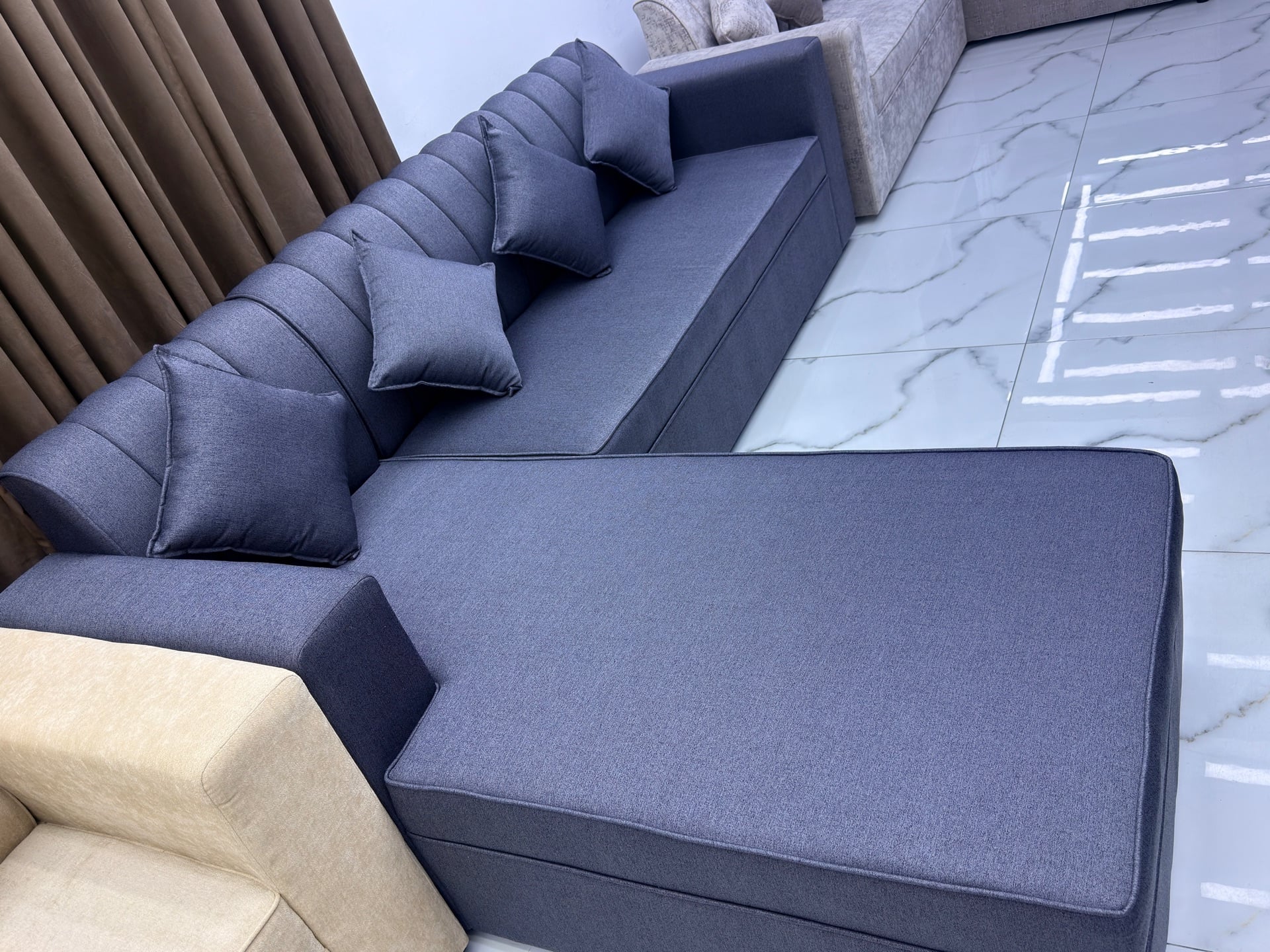 New L Sofa Set For Sale, Good Quality, Make in Doha, Color Available 