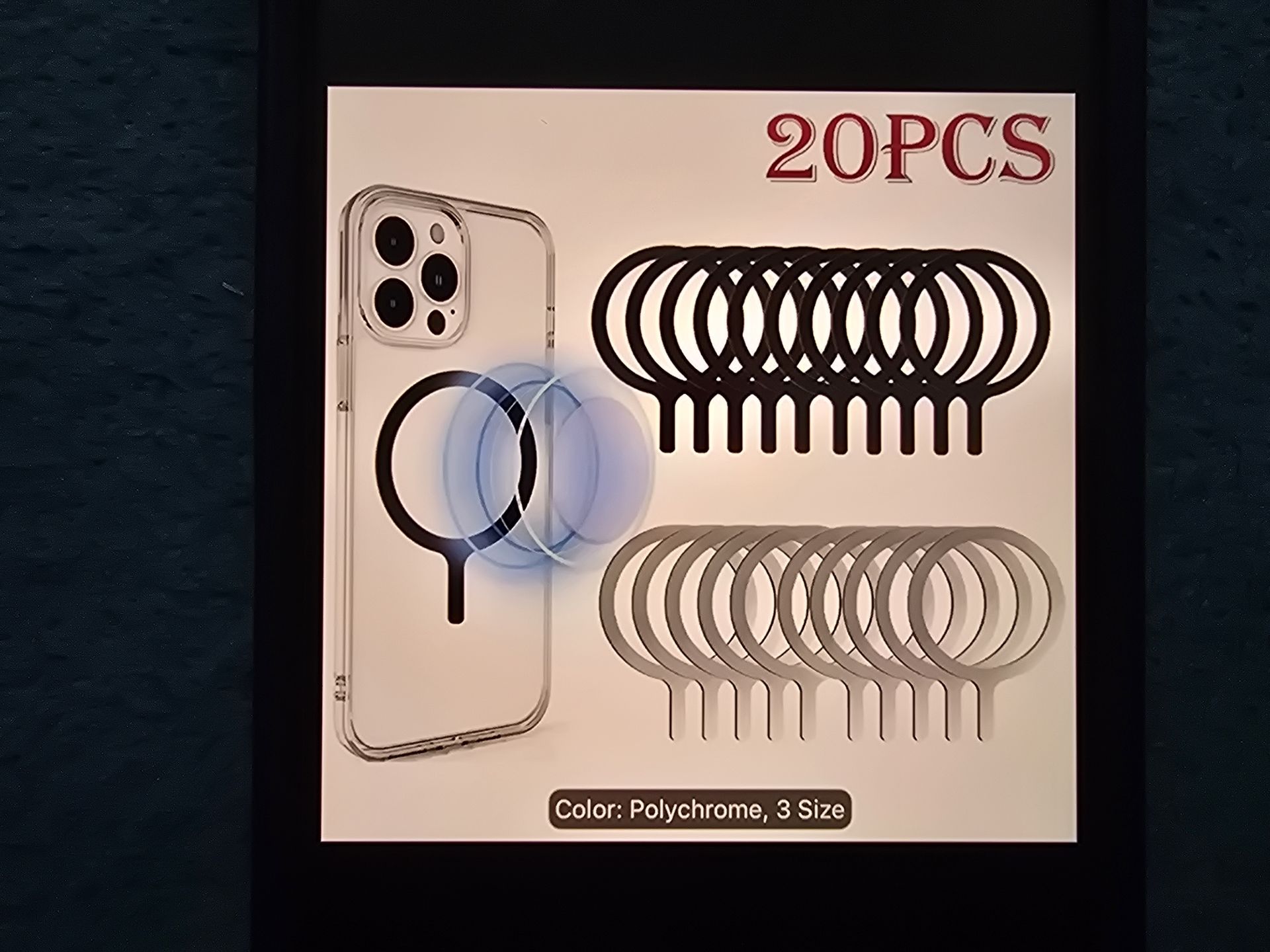 20pcs New Ring Sticker for wireless charger magnetic rings - Image 4