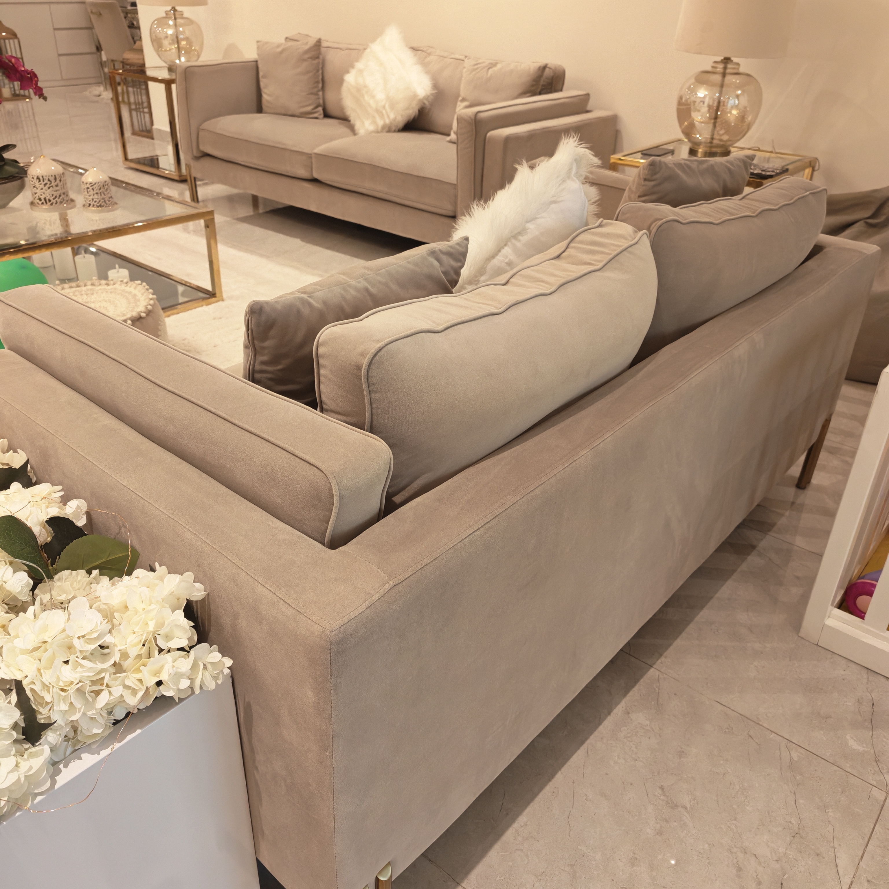 Taupe Velvet Sofa Set – MUST SEE, ABSOLUTE STEAL! 🛋️** - Image 9