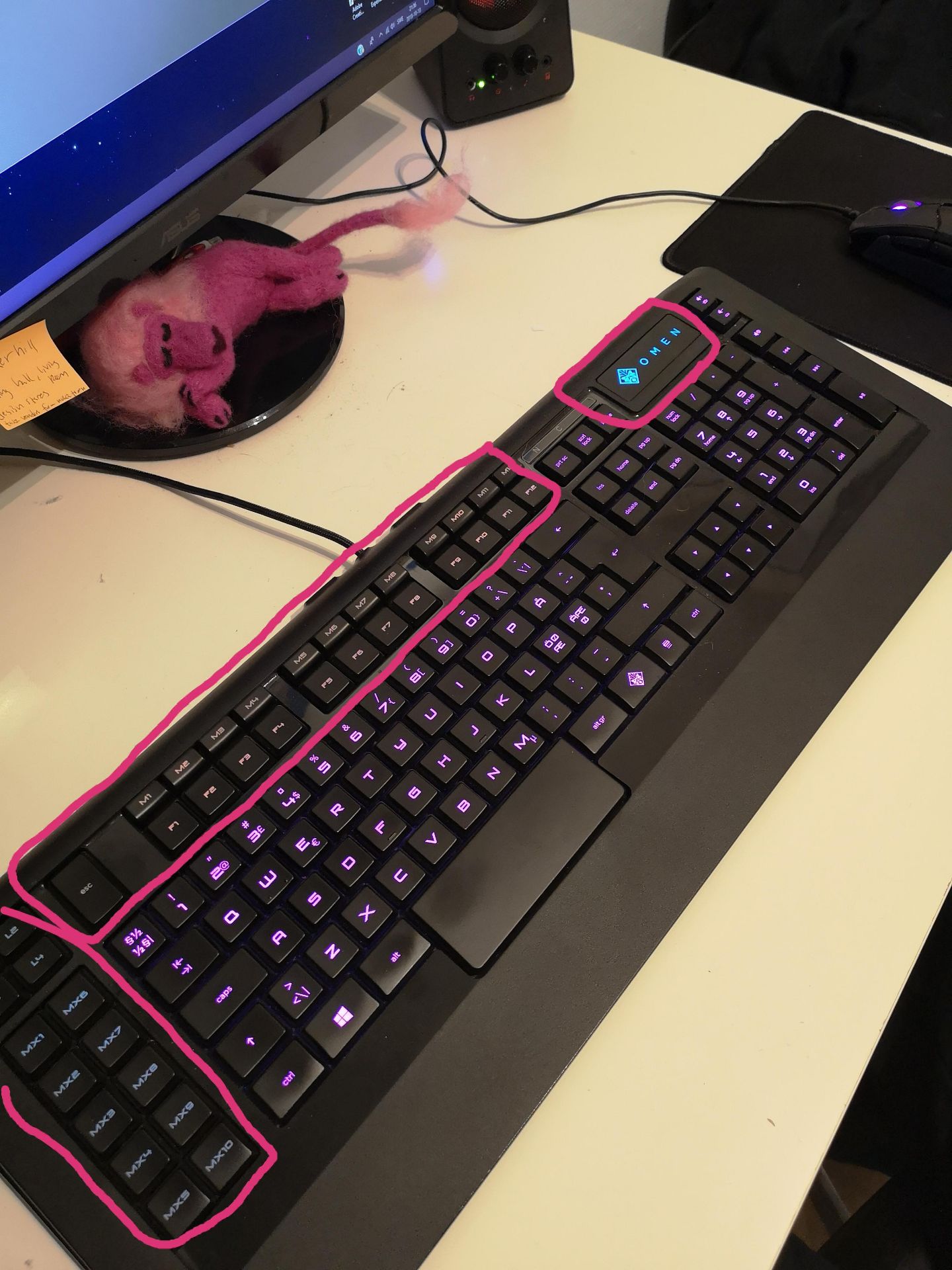 Omen SteelSeries keyboard full keys - Image 2