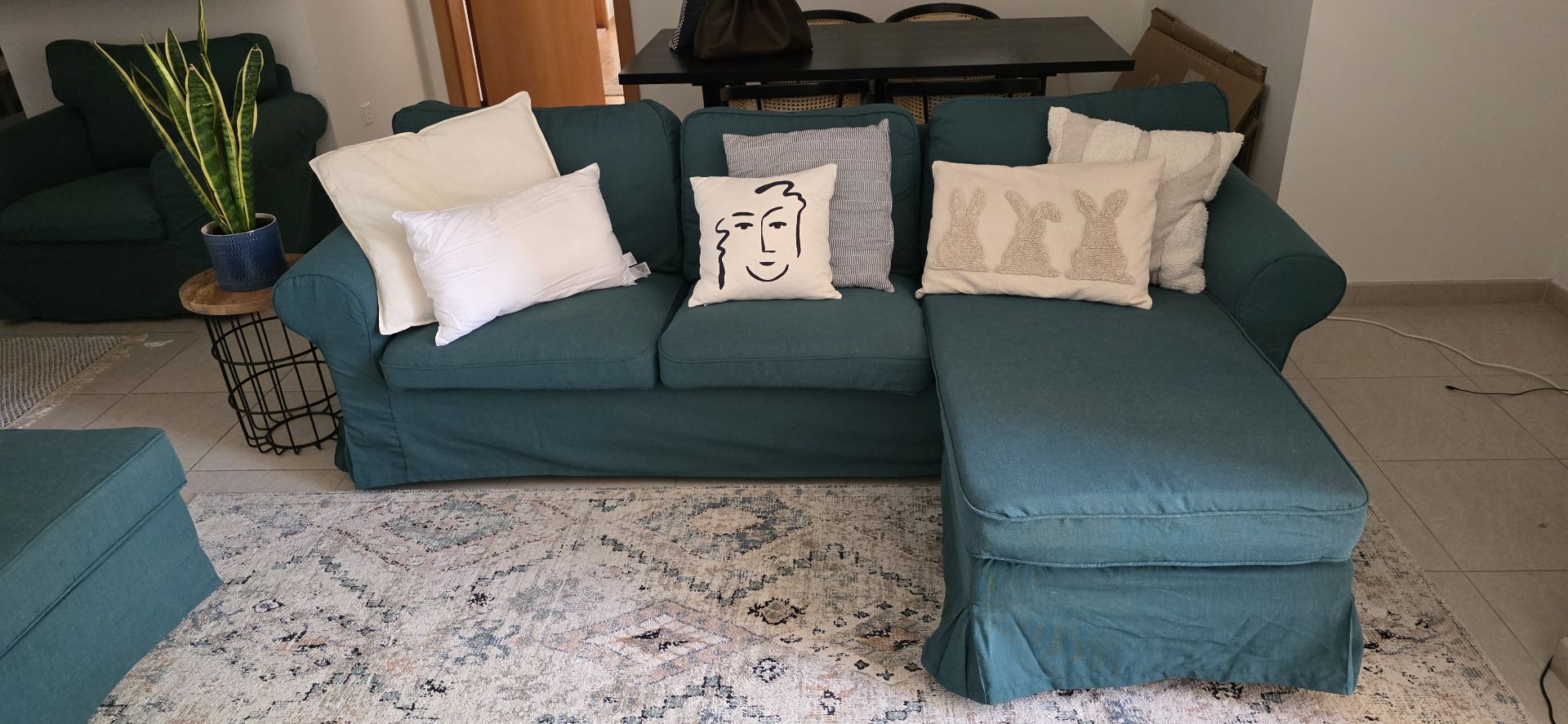 Ikea -Ektorp sofa set in green - Image 2