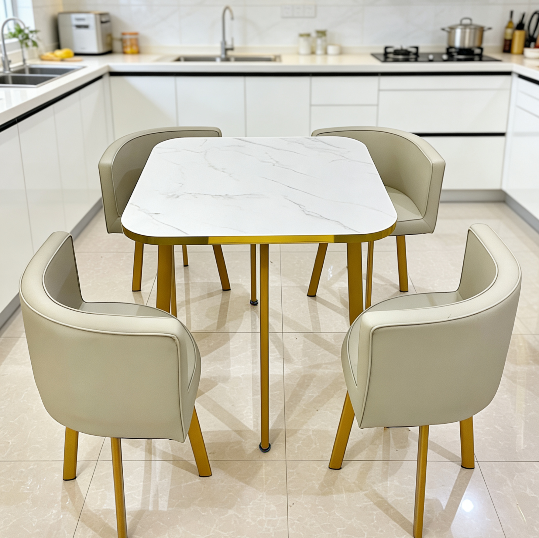 Dining table, dining chair, kitchen table, restaurant table, cafe table, 4 seate - Image 3