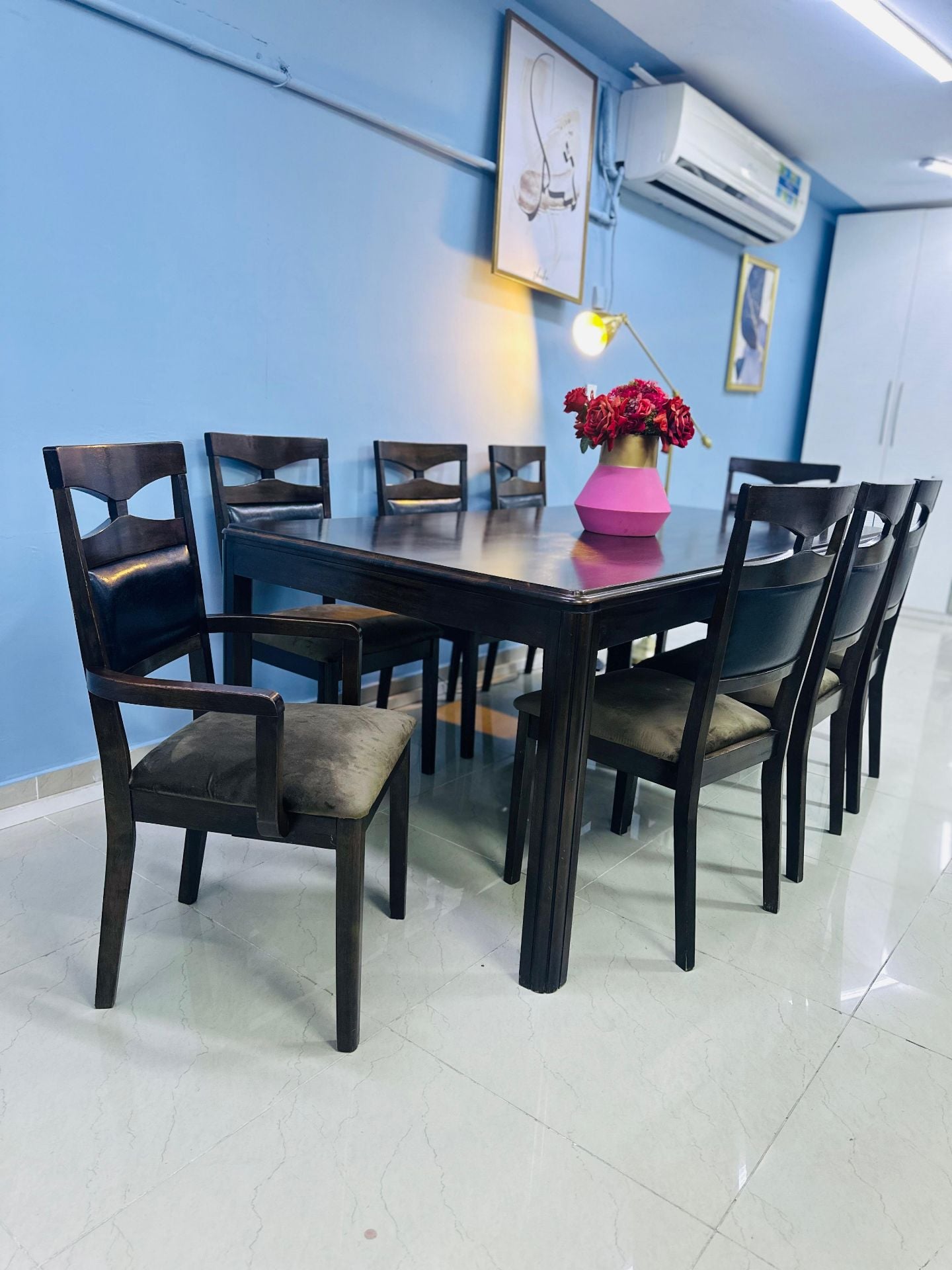 💥Like new condition Homecenter brand 8 chair dining table for sell - Image 1