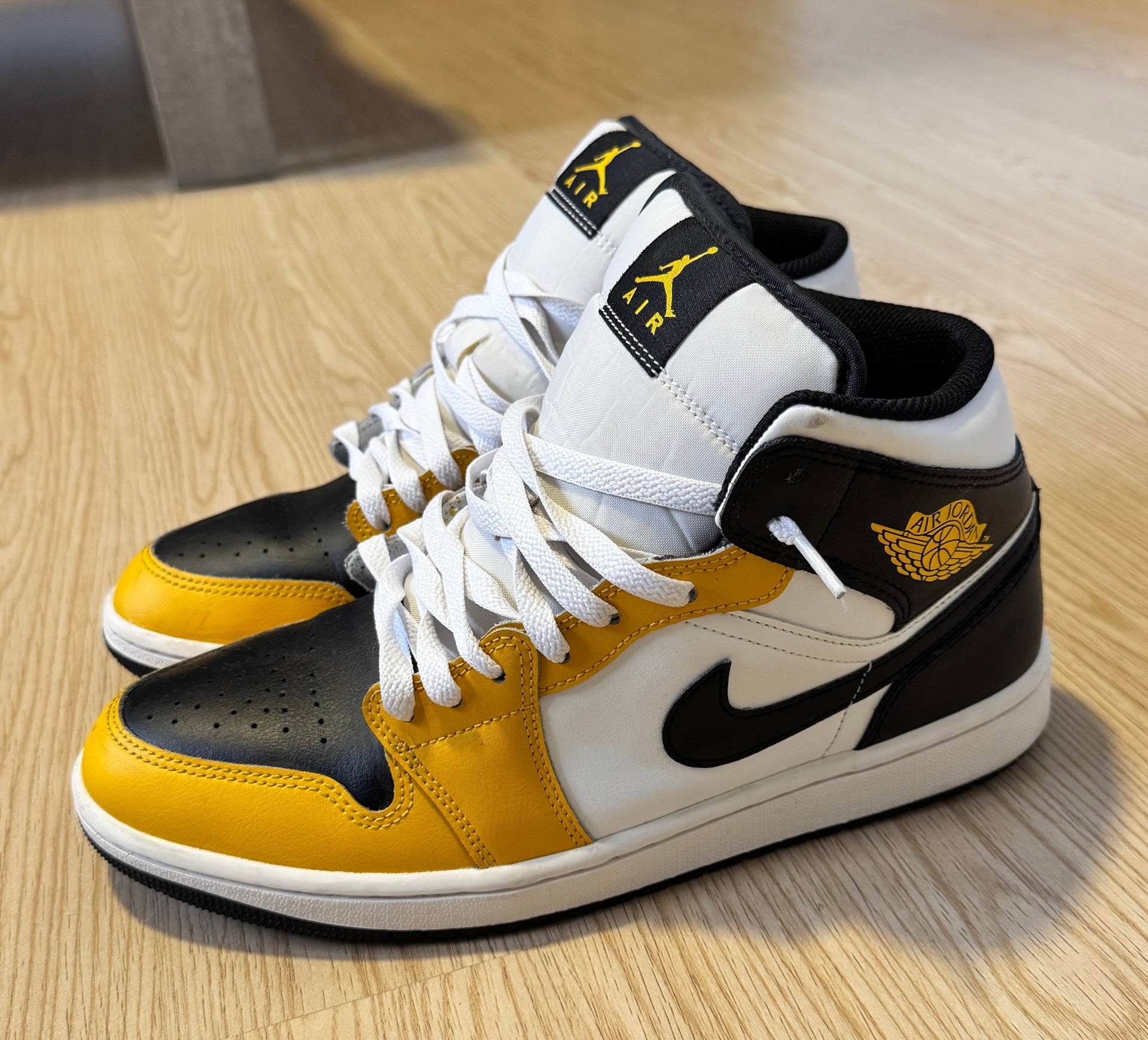 Air Jordans 1 Mid "Yellow Ochre" for sale. Very good condition! - Image 1
