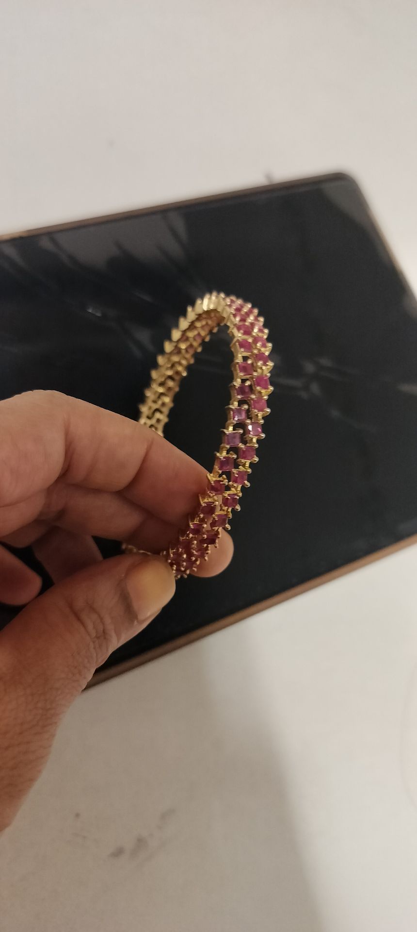 UNUSED NEW RUBY STONE SET  - Image 10