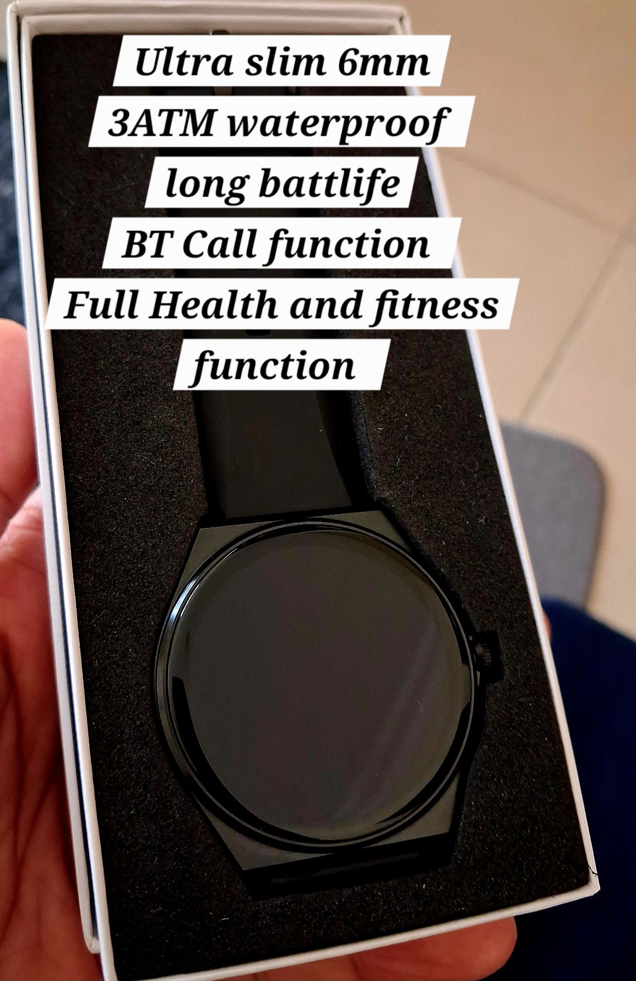 Ultra slim 6mm 3AMT waterproof Full Health  and fitness with Bt calling function - Image 6
