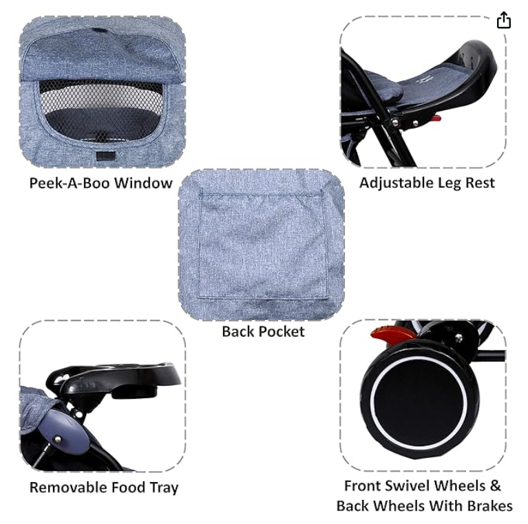 Baby Pram Cum Rocker 2 in 1 - Image 4