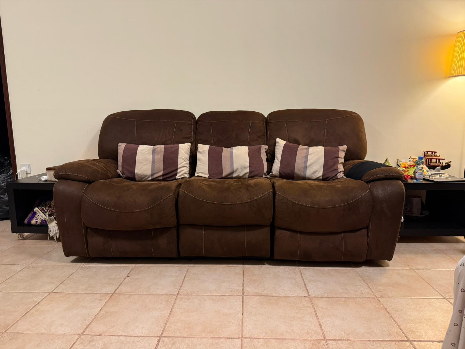 3+2+1 Brown Reclining Sofas - Image 4