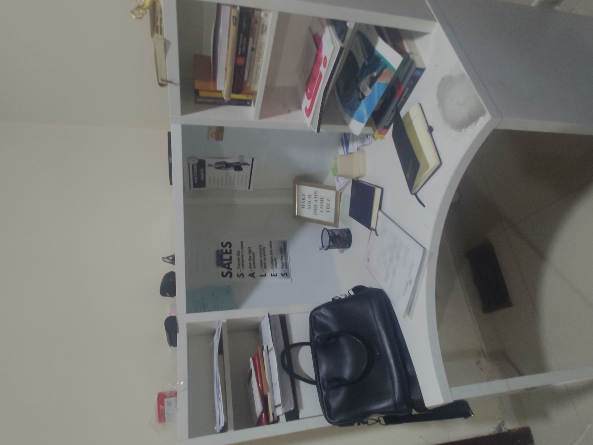 White and black study table  - Image 3