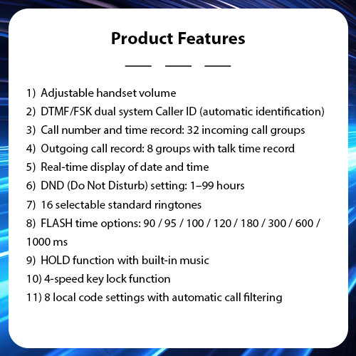 Secuview Caller ID Telephone PH208 - Image 6