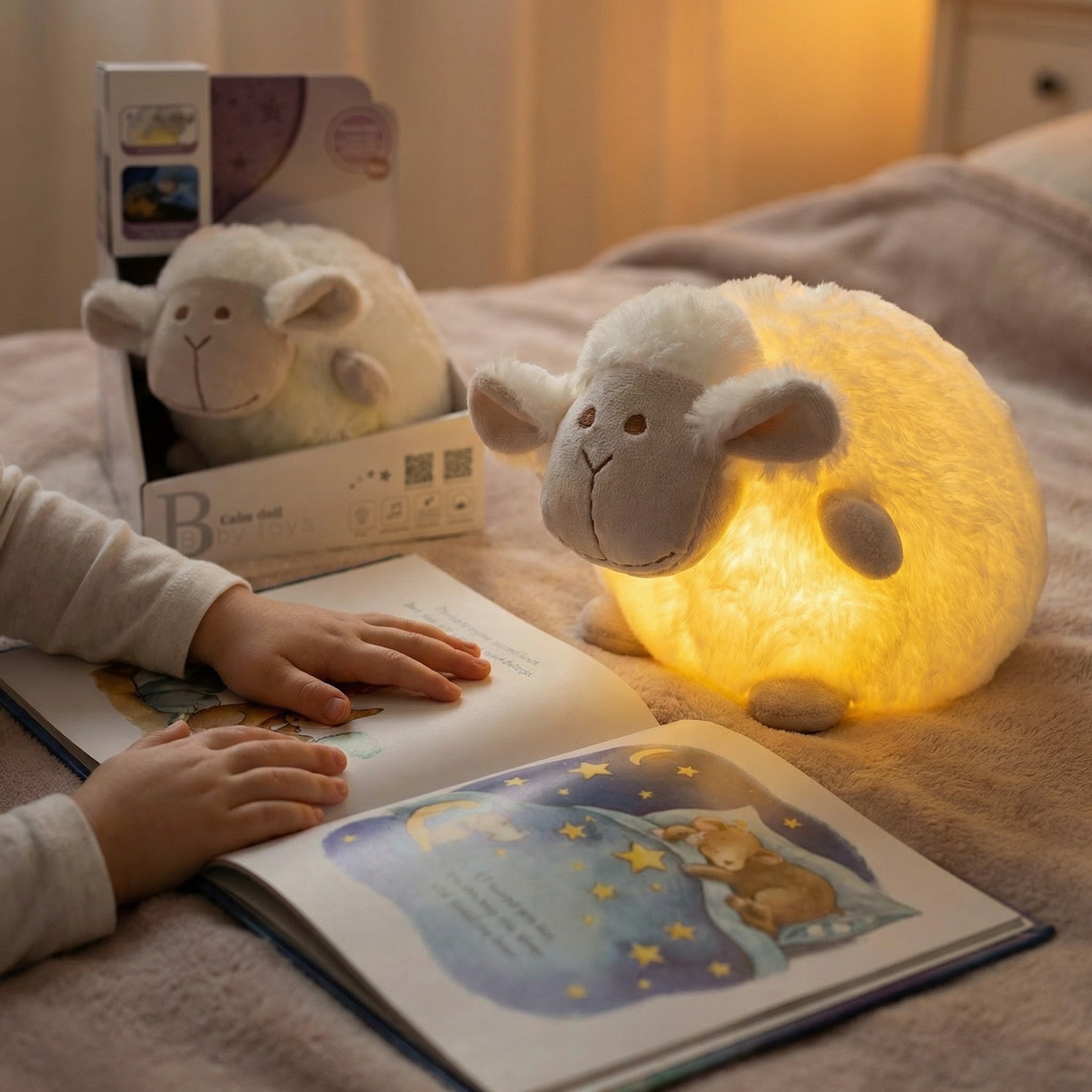 Glowing Sheep Plush Night Light toy with Music  - Image 4