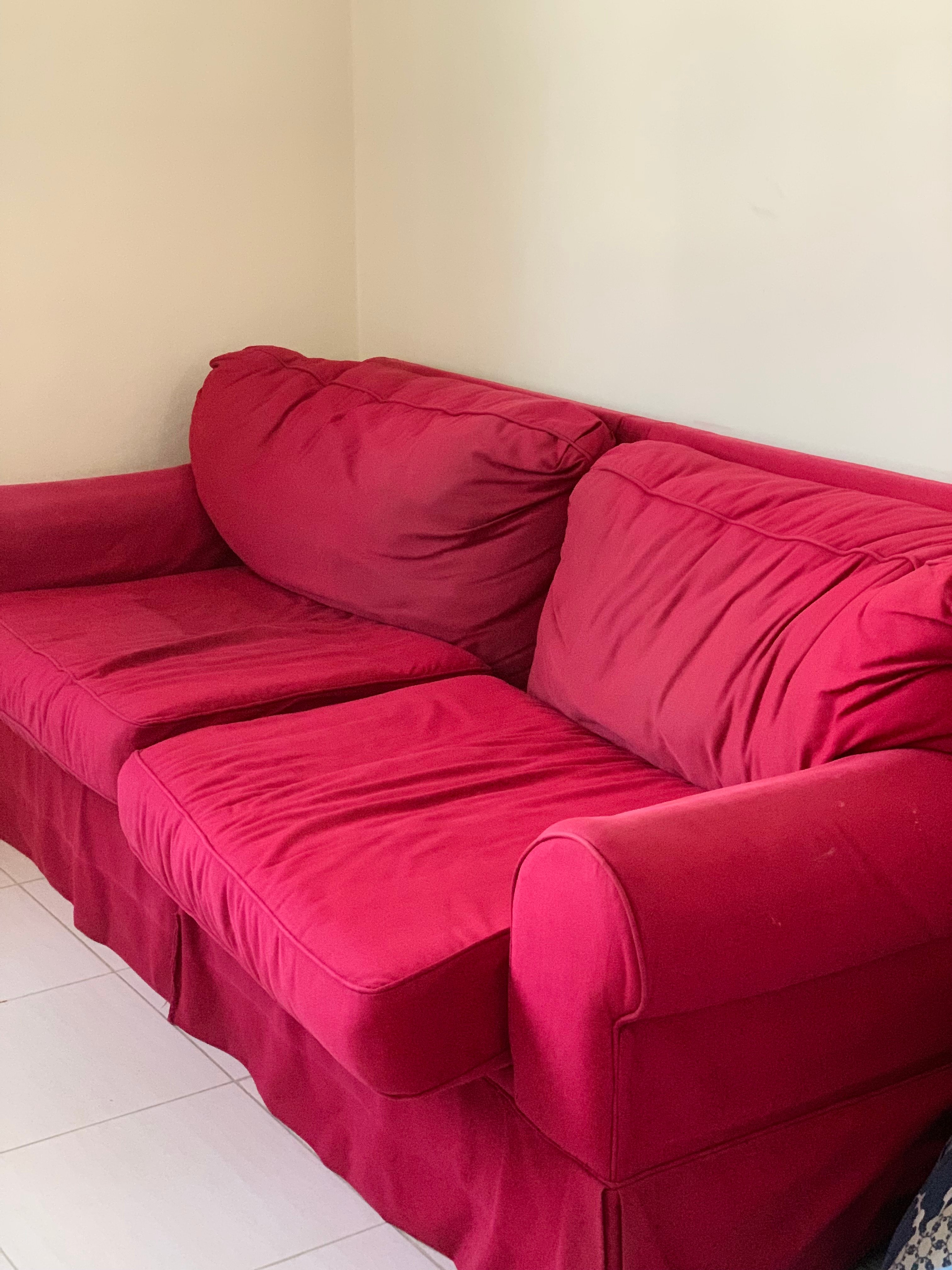 Ikea Ektorp Sofa (Red) - Image 2