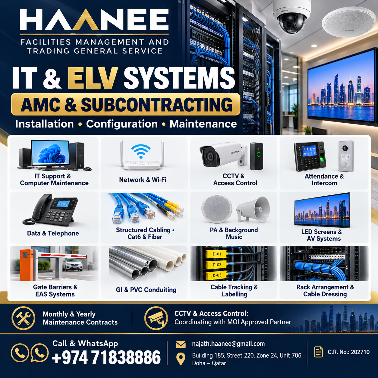 CCTV | Internet | Networking | Wi-Fi | Music Systems | IT & ELV Sol... - Tech Services