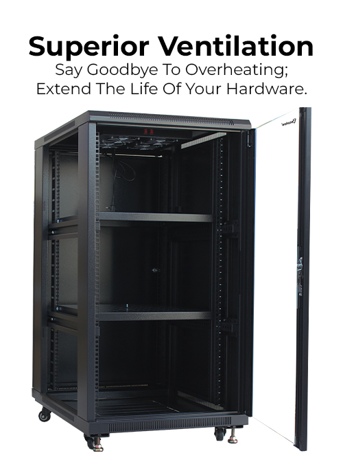 Secuview 19-Inch International Standard 22U Network Rack - Image 6