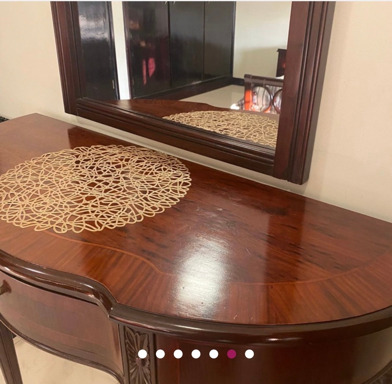 Pure Inter wood Bed with Mattress, side Table and Dressing Table for Sale. - Image 6