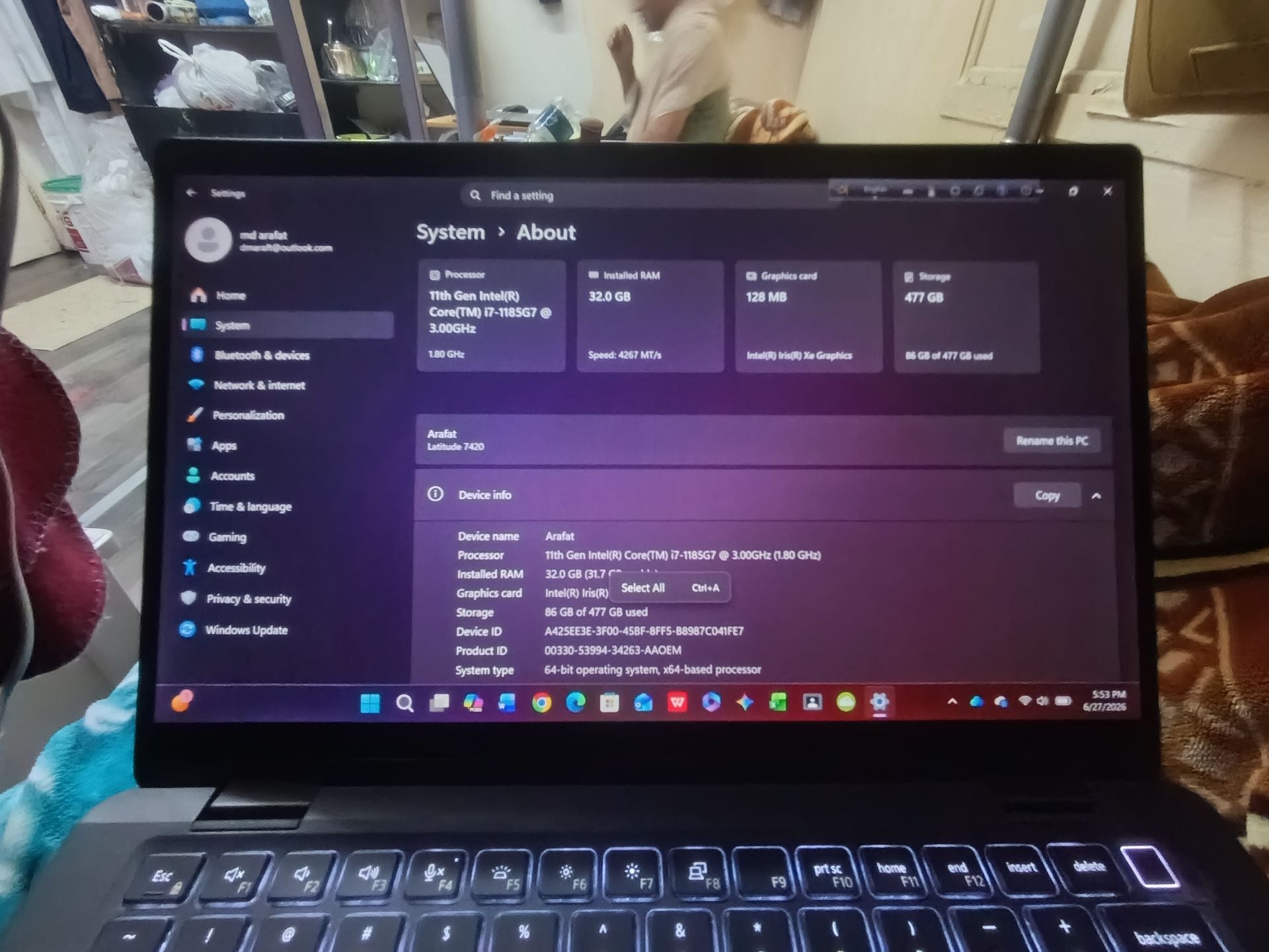 Dell Latitude 7420 (Core i7, الجيل 11, 32GB RAM, 512GB SSD) - Image 8