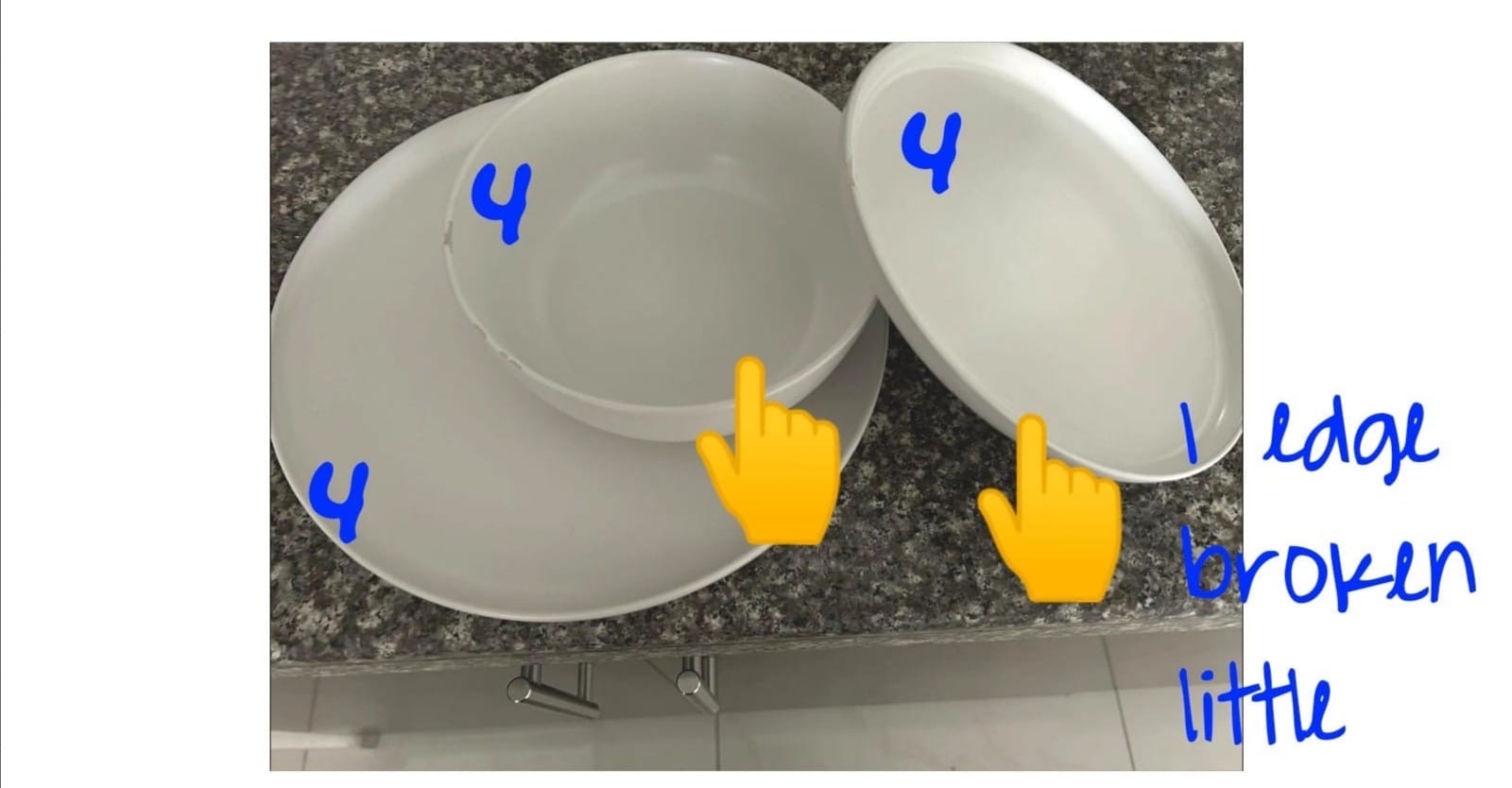 17 pieces dinner plates - Image 1