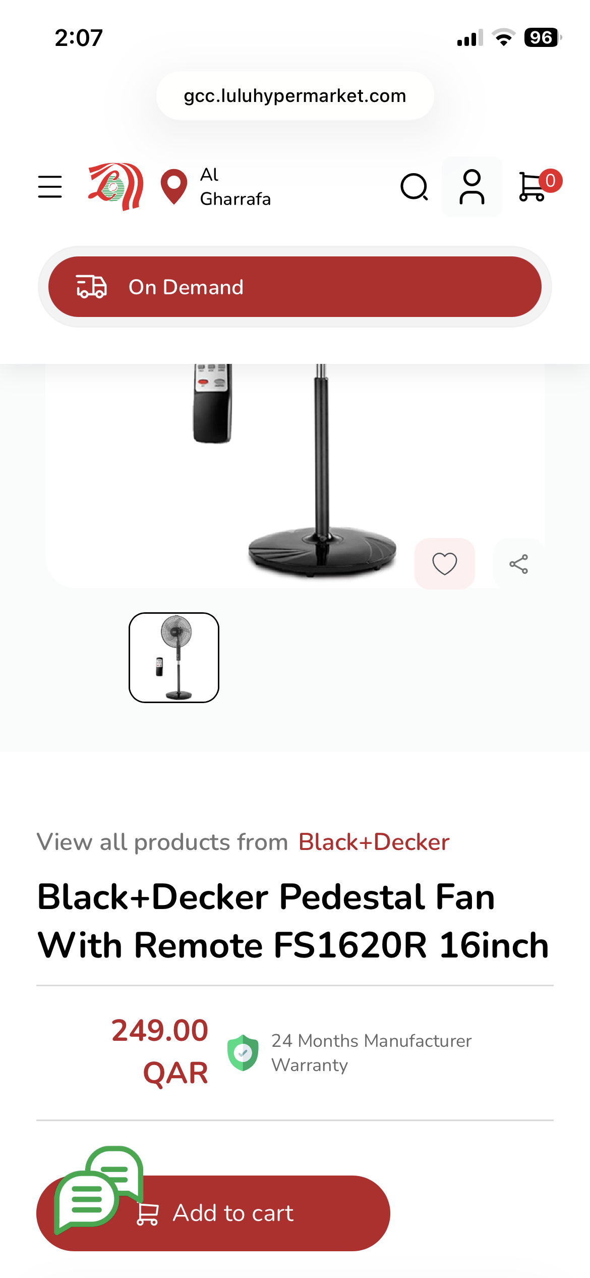 Black+Decker stand Fan  - Image 4