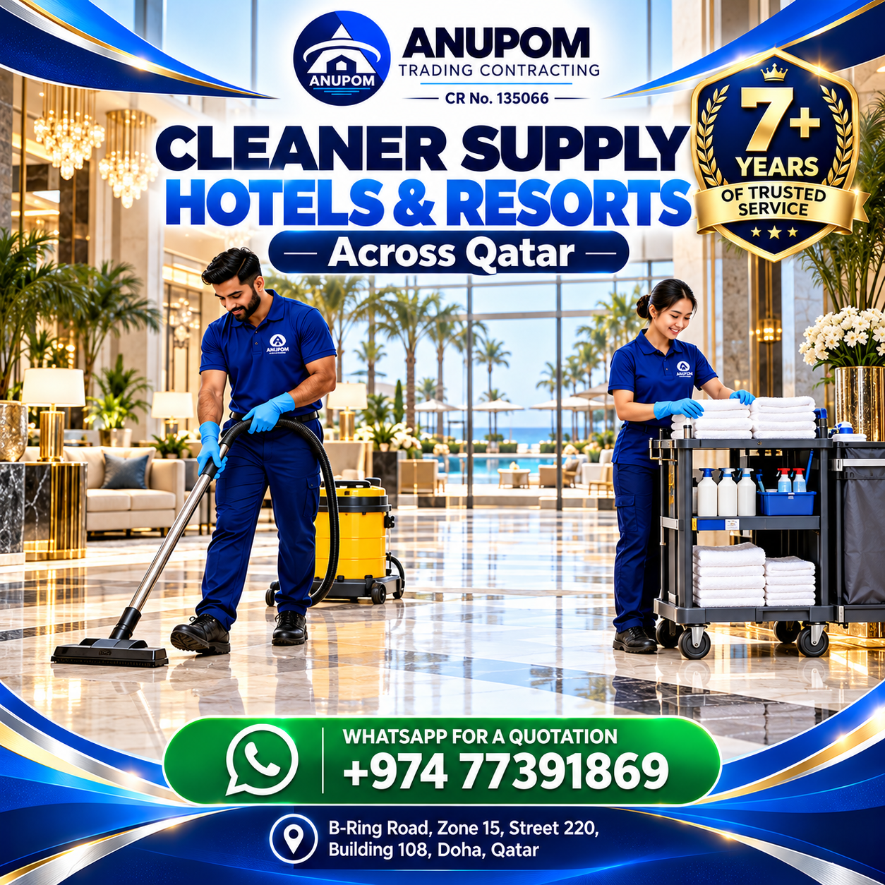 Cleaner Supply Across Qatar | 7+ Years of Trusted Service - Cleaning & Hospitality