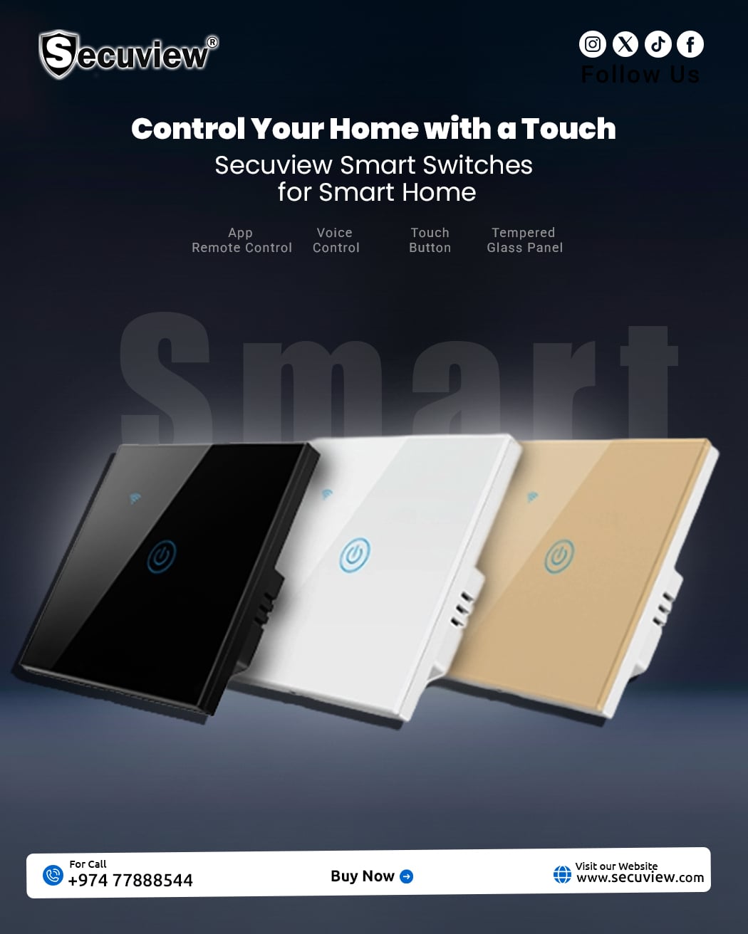 Secuview Smart Switches for Smart Home - Image 1
