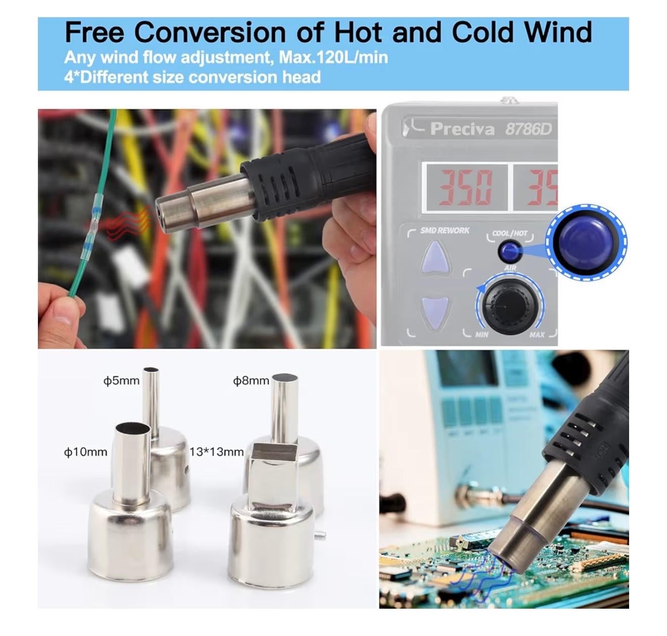 Rework station( high quality UK) with heat gun( Soldering) - Image 4