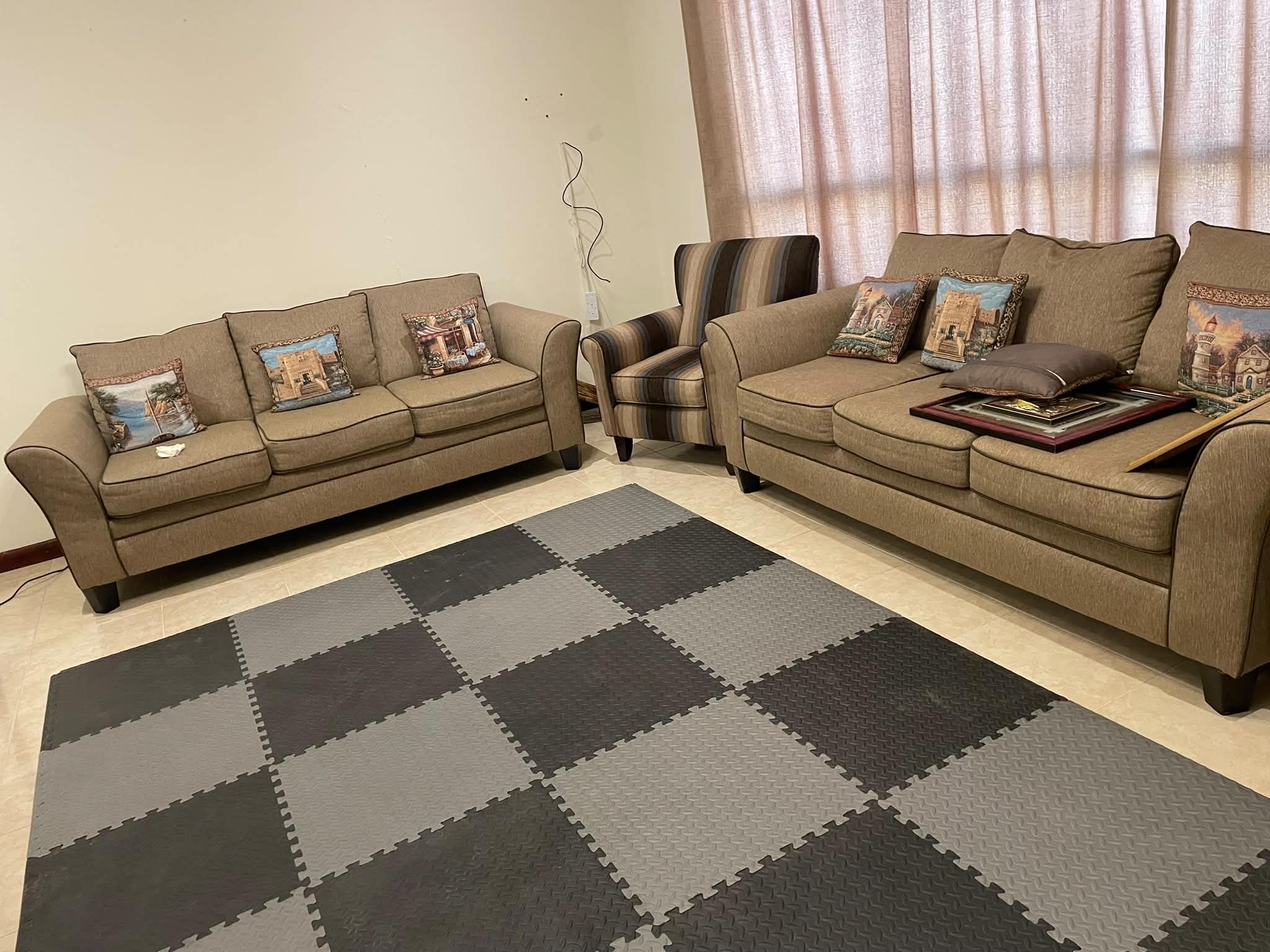 sofa set + Dining Set with chairs + TV Stand + PC stand - Image 7