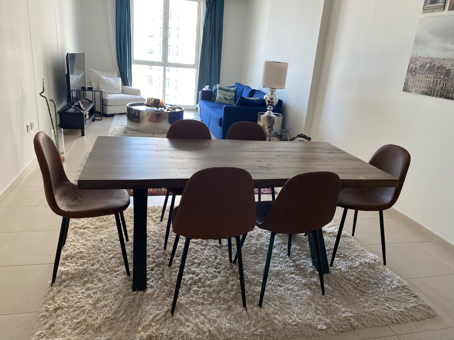 Dining table with 6 chairs - Image 2