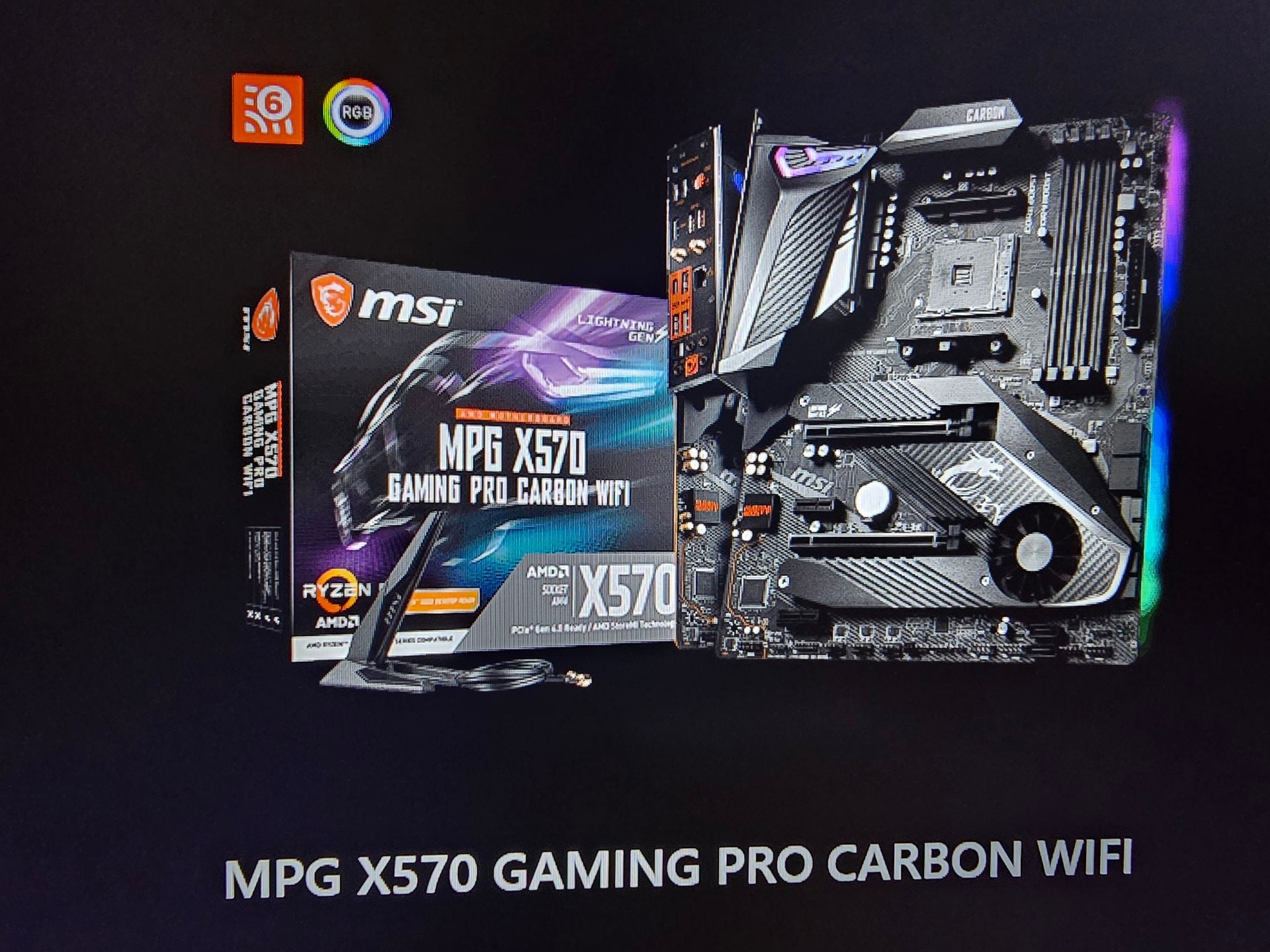 MSI MPG X570 Gaming Pro Carbon Wifi Ryzen 9 12core 24threads 16gb ddr4 - Image 1