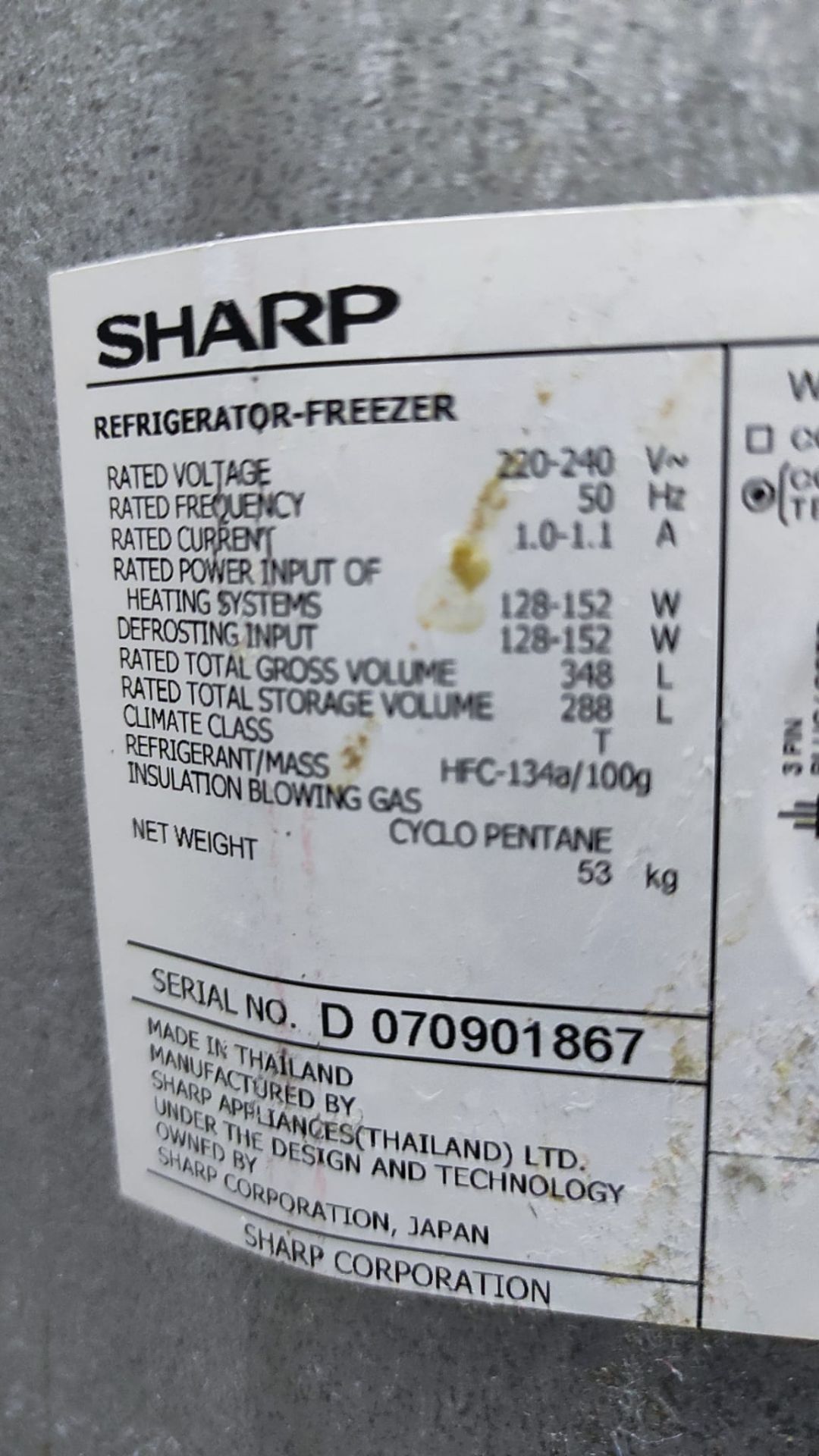 Sharp double door refrigerator  - Image 3