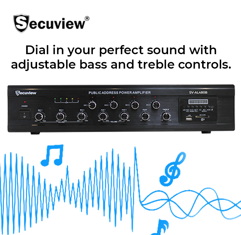  Secuview 480W Public Address Amplifier (4 Zones) - Image 9