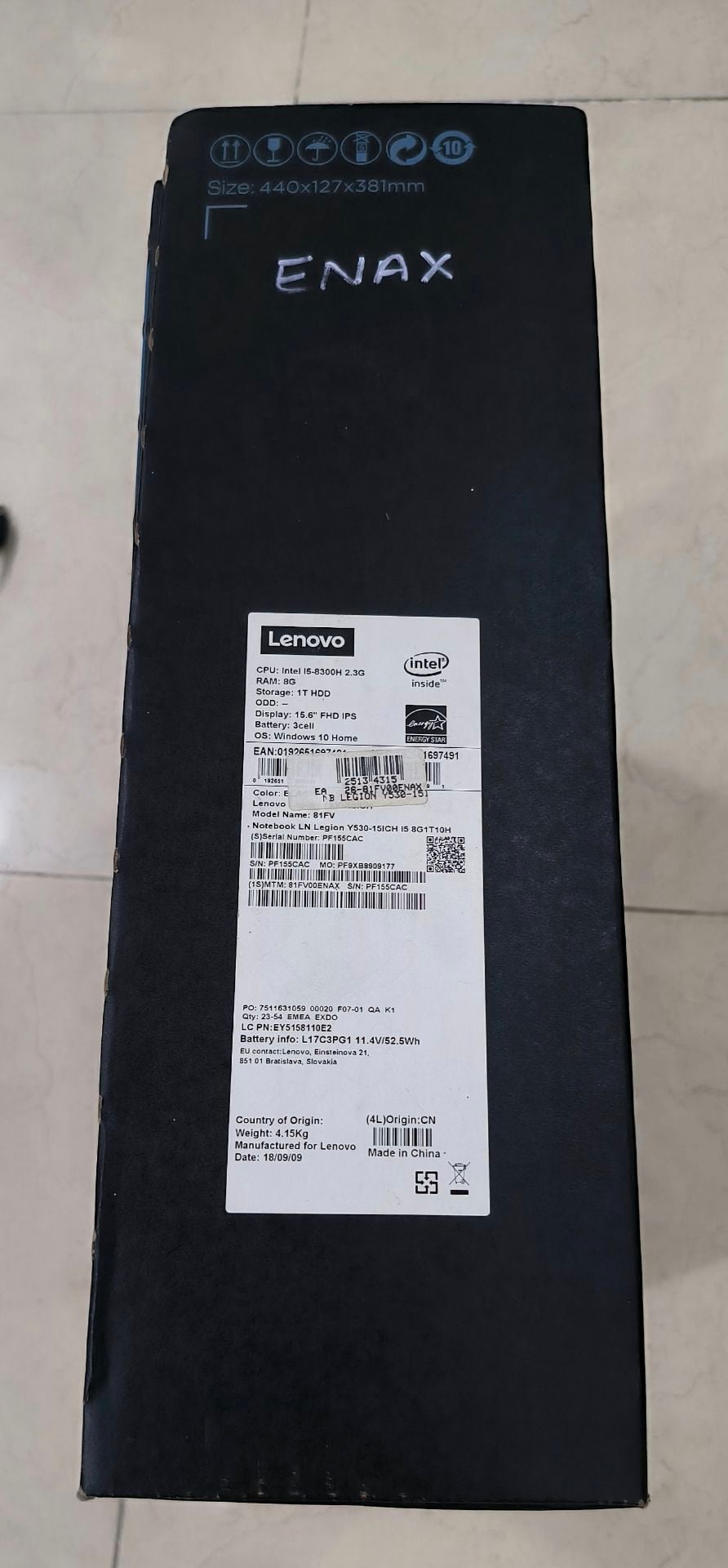 Laptop Gaming Lenovo Legion i5-8300 H 2.3Hz - Image 4
