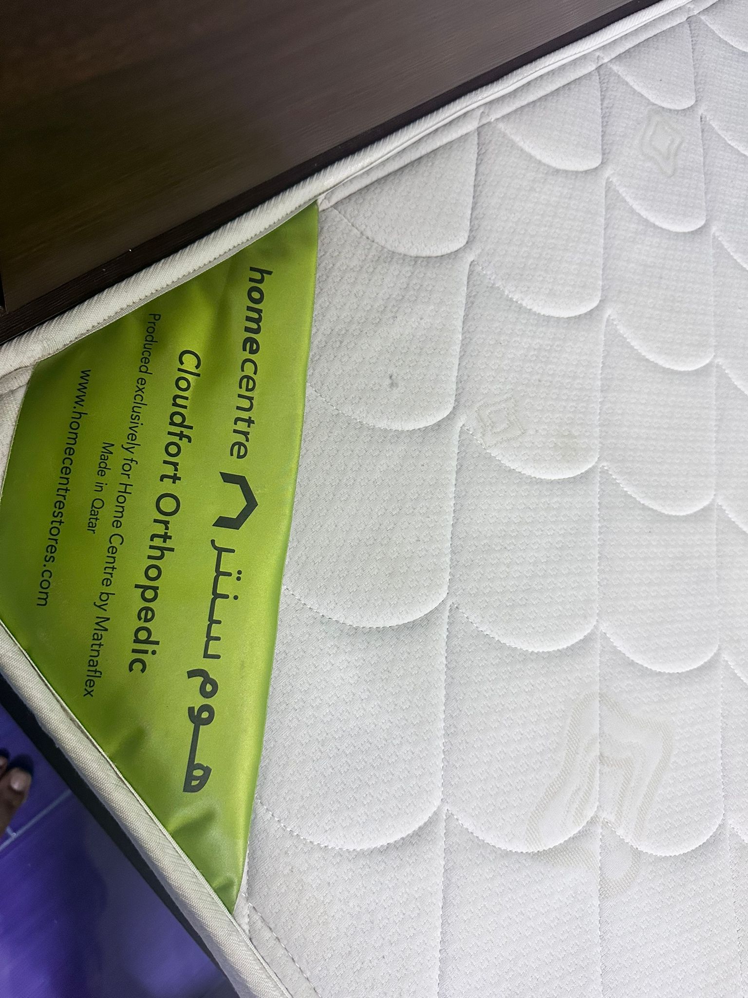 Queen Bed Frame + Home Centre Orthopedic Mattress – For Sale - Image 1