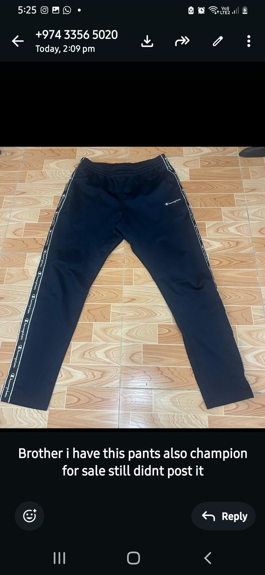 Under armour and champion t shirt new not used...champion  pants slightly used - Image 6