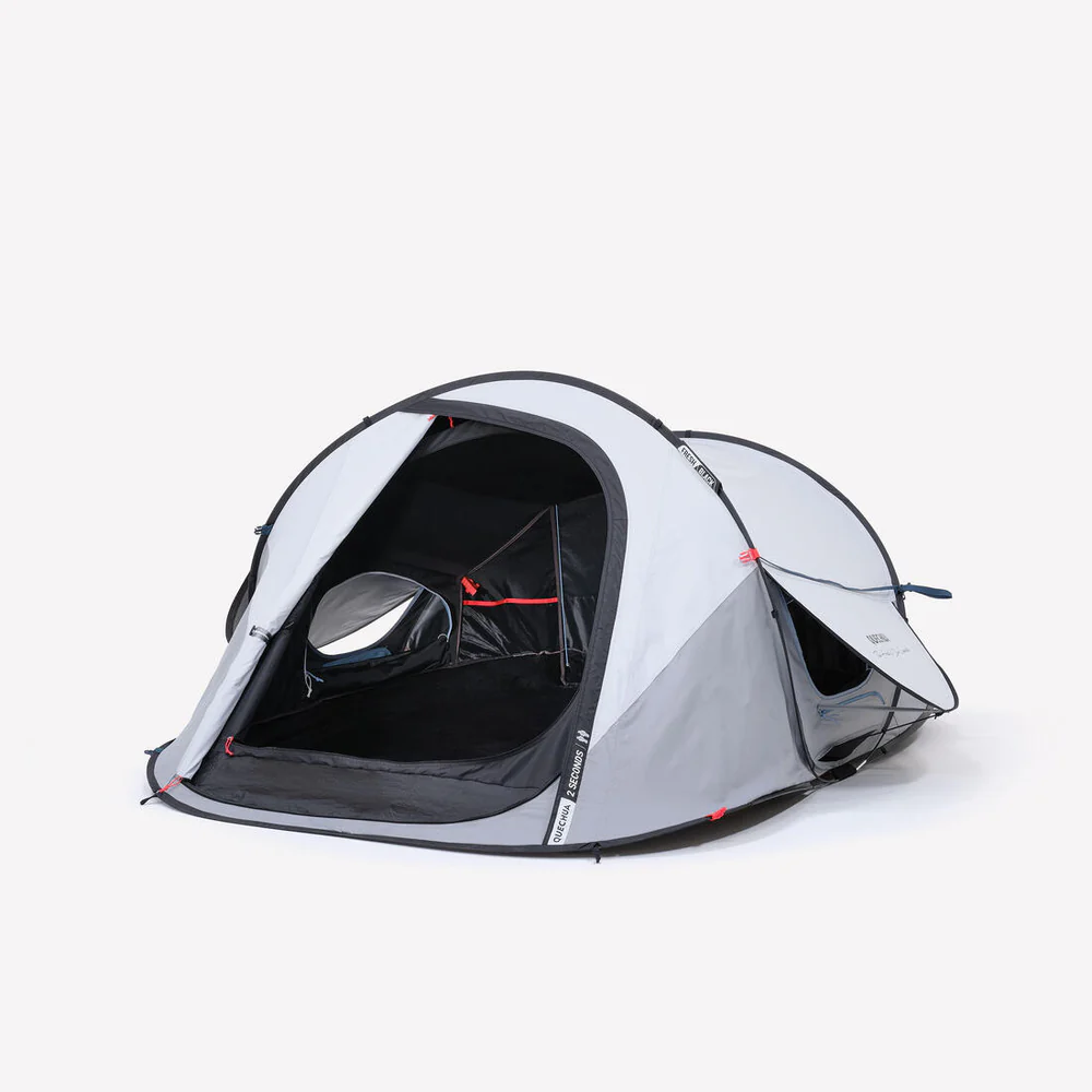 Decathlon Instant 2-person camping tent, 2 Seconds Fresh & Black - Image 4