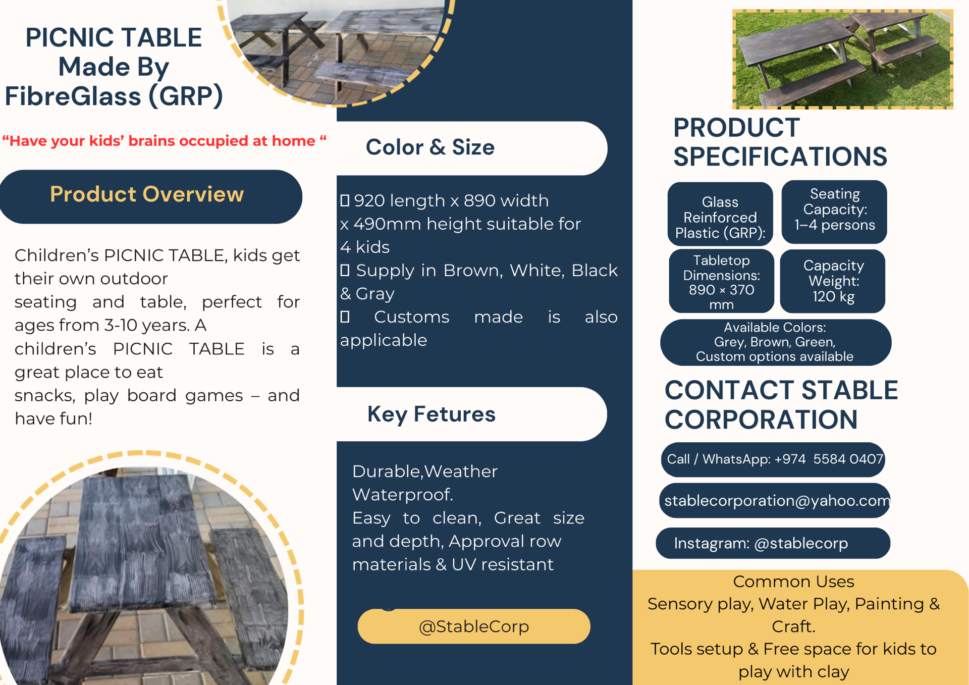 Outdoor tables/tuff trays  - Image 2
