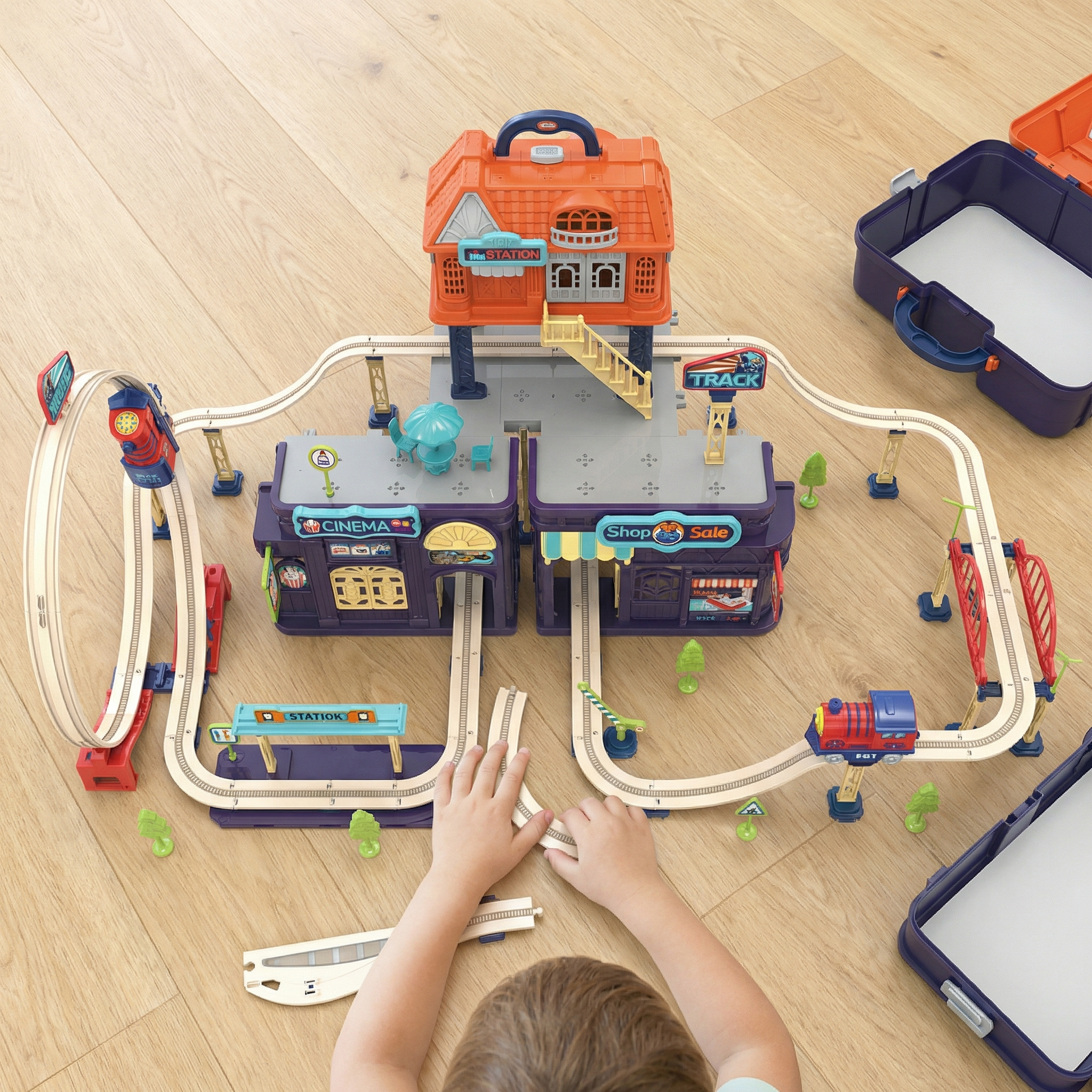 Track City Railway Play Set – 154 PCS - Image 2