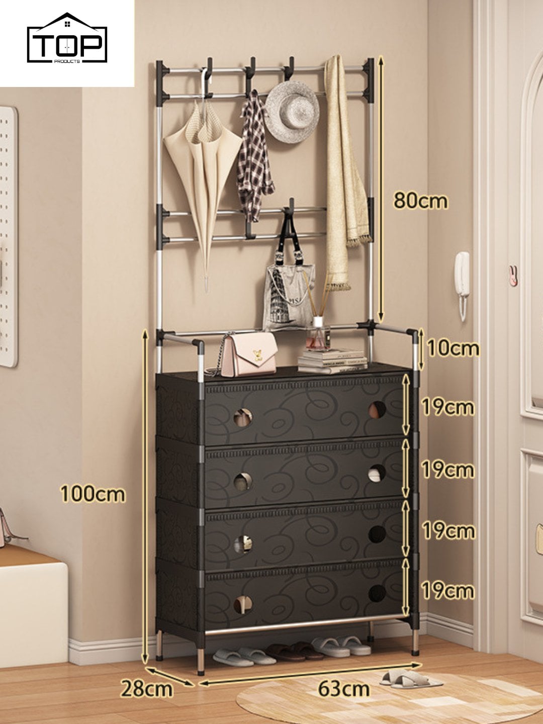 Shoe Hat Rack with Door - Image 4