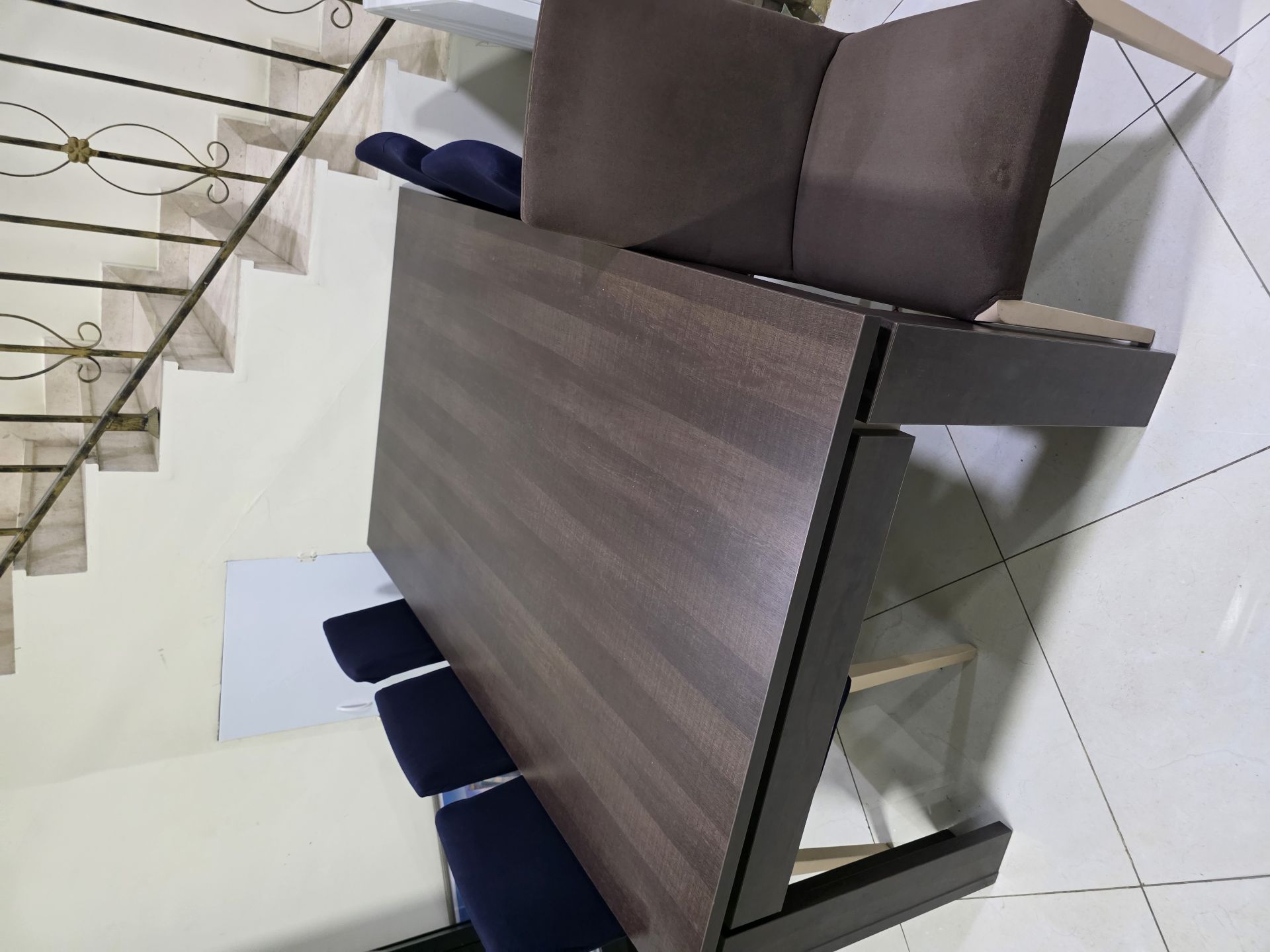 Table set with 6 chairs. Wooden. 110x180 - Image 5