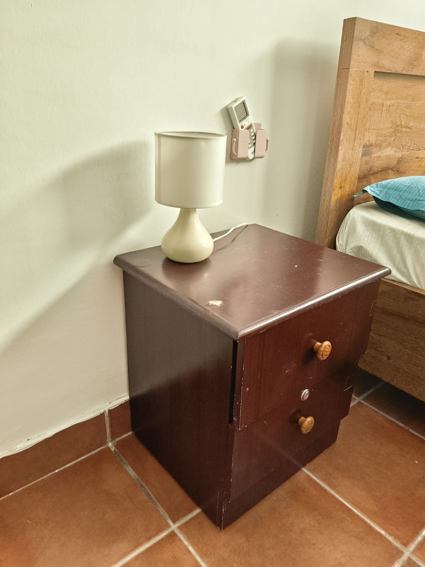 Bed Side table with double drawer, Free delivery in Doha - Image 6