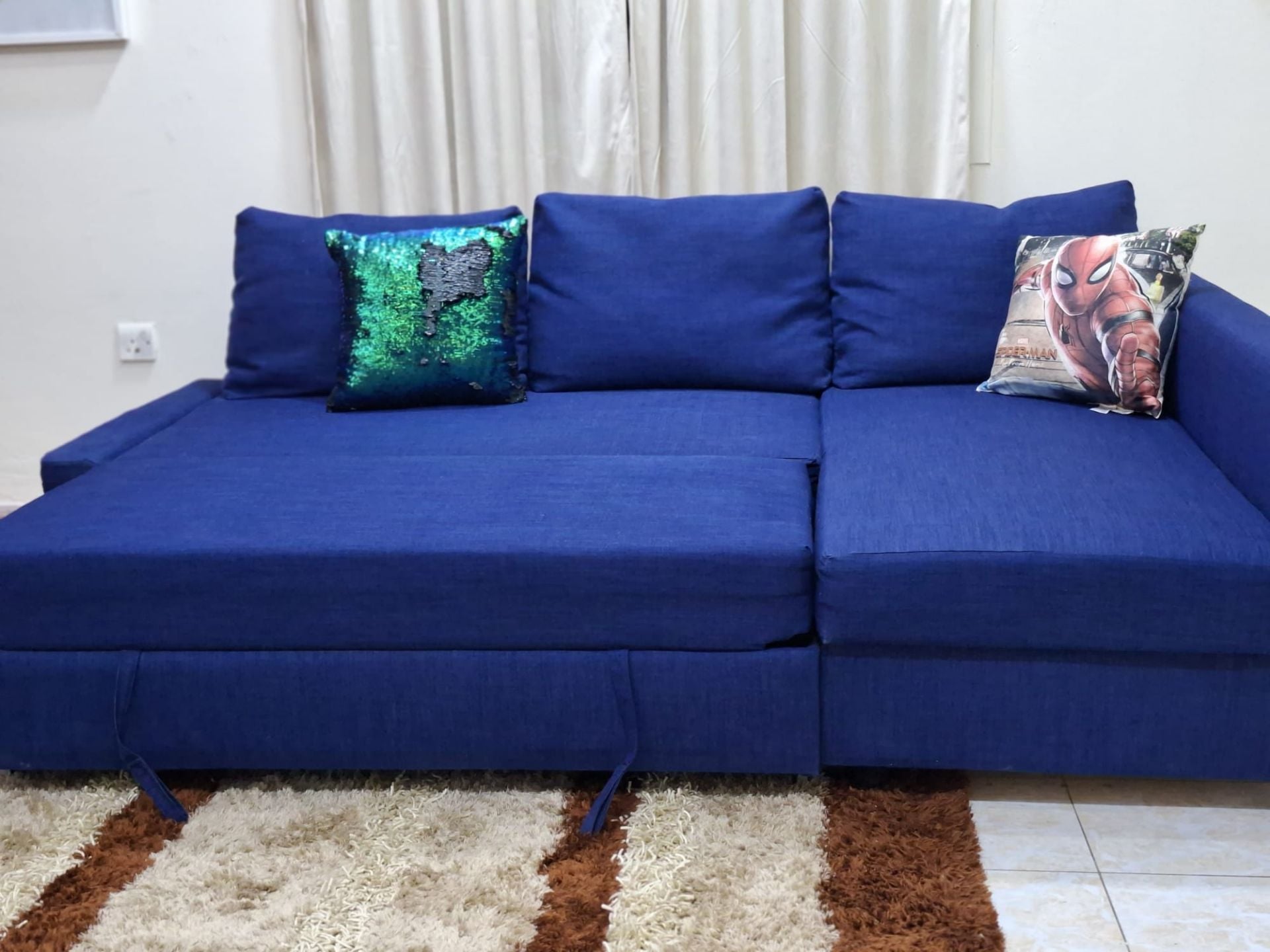 Ikea L ship sofa come bed storeg four selling like new conditions  - Image 2