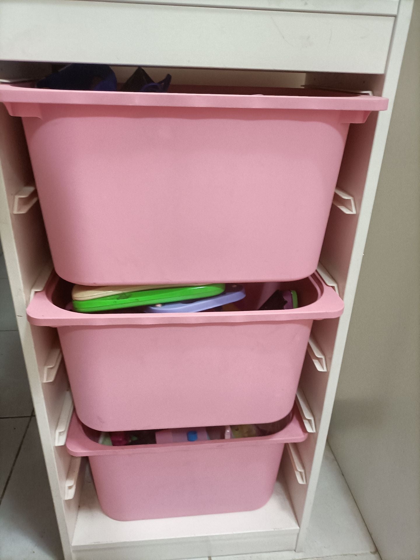 IKEA kids toys organiser with 3 boxes  - Image 4
