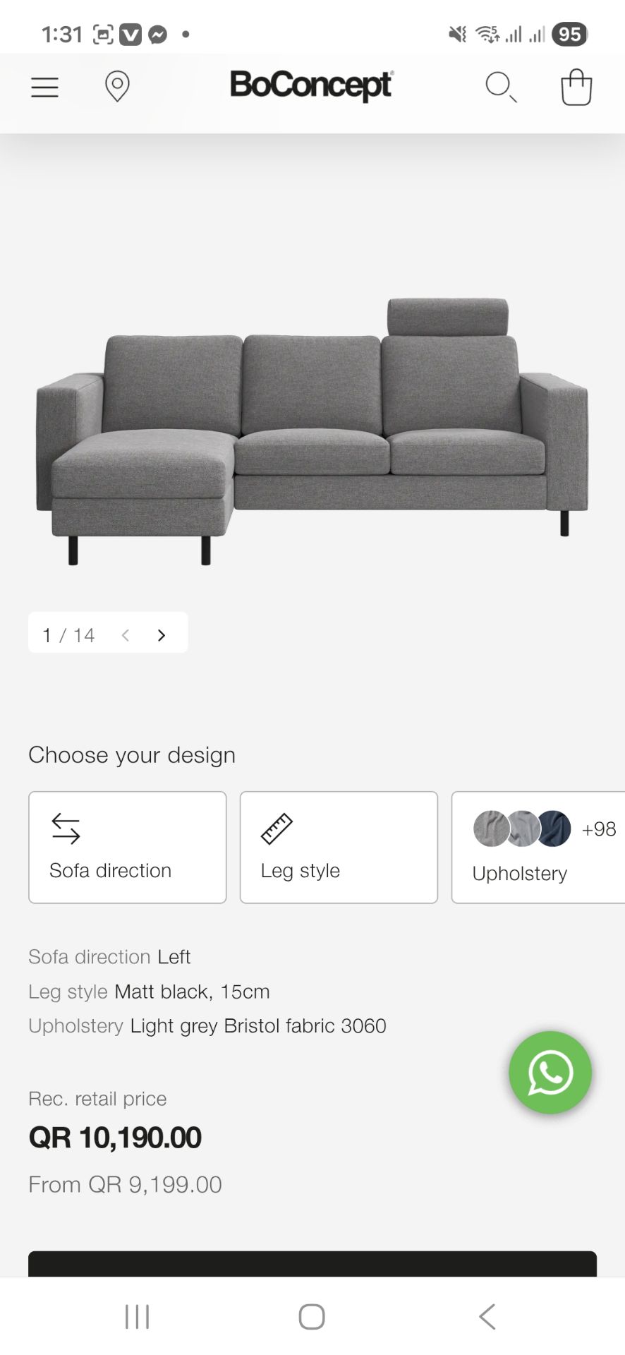 boconcept, brand L ship Sofa FOR selling good conditions Very comfortable sofa - Image 4
