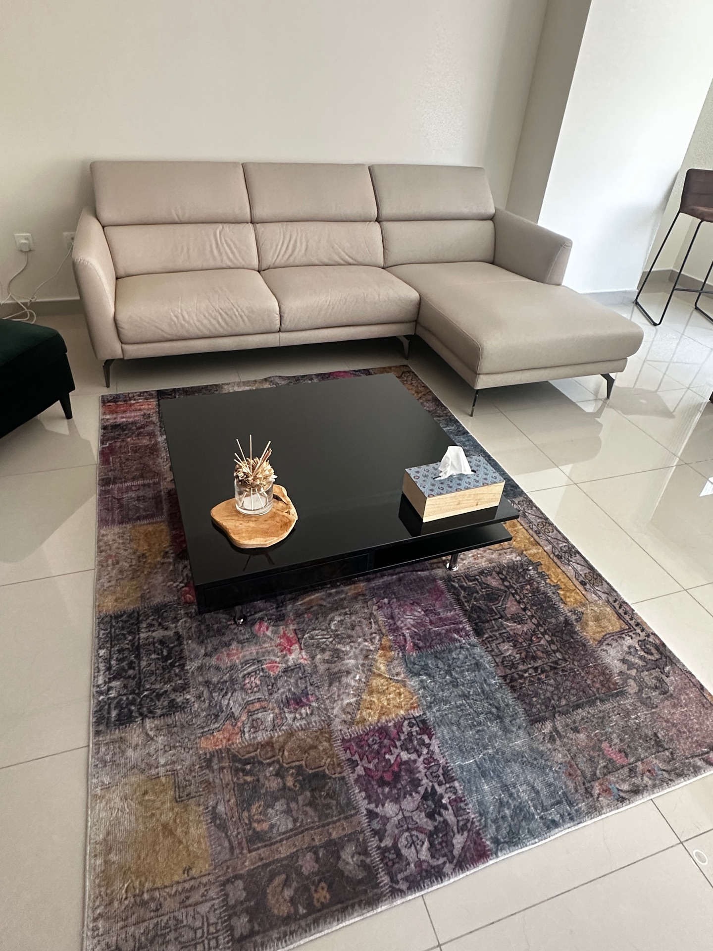 Home Centre 4-Seater Faux Leather Sofa + FREE Coffee Table - Image 6
