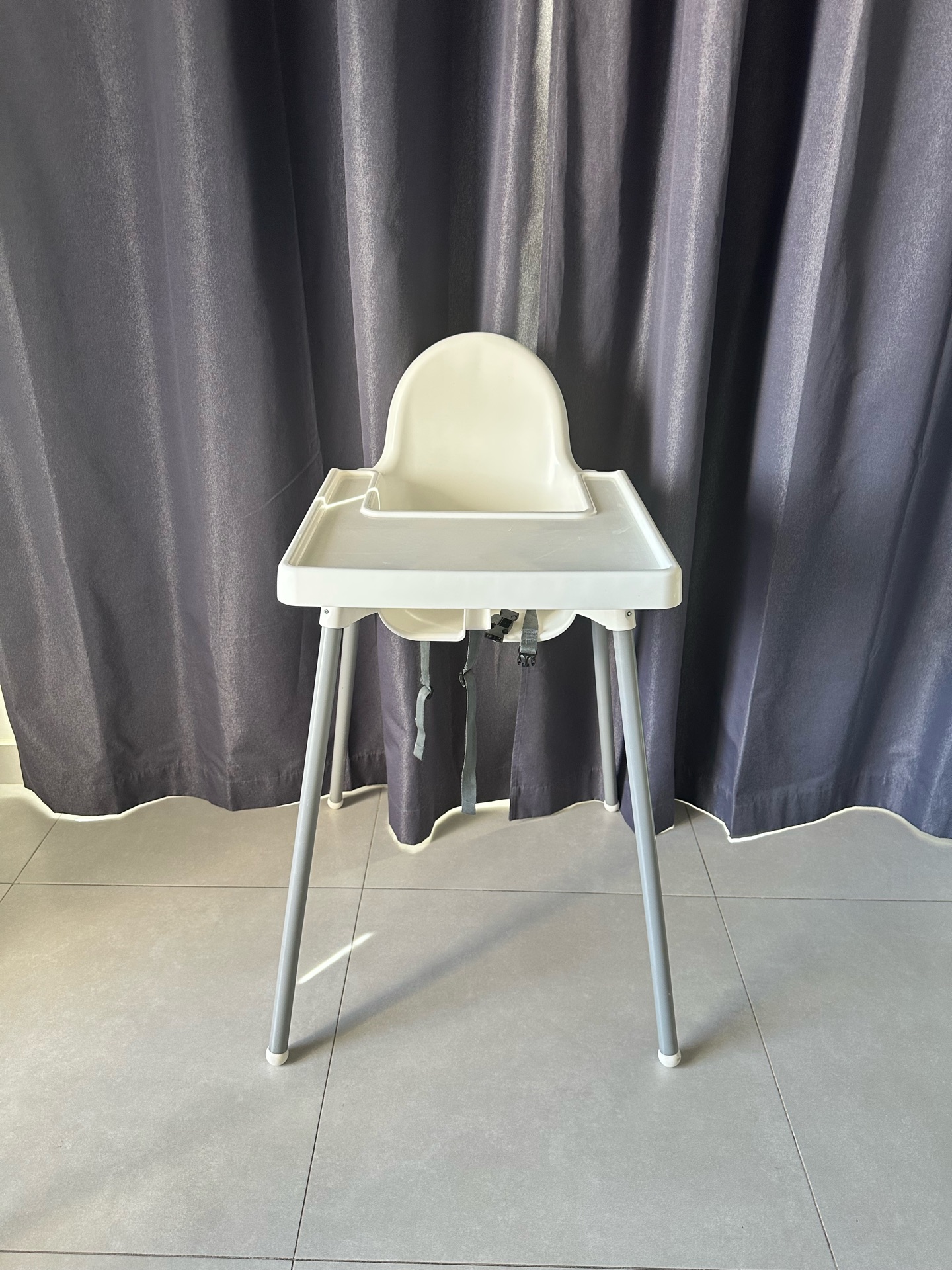 IKEA baby high chair with tray ,white colour  - Image 4
